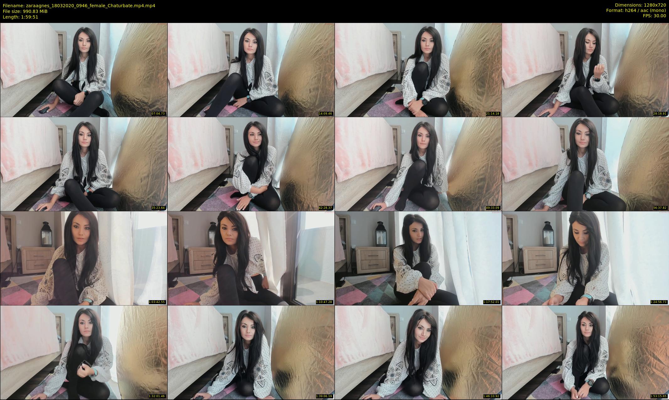 zaraagnes — 120 minute Chaturbate female cam show recording, 720p, Mar 18, 2020