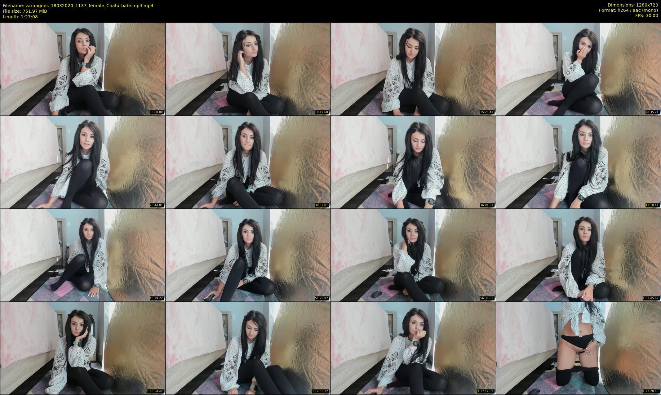 zaraagnes — 88 minute Chaturbate female cam show recording, 720p, Mar 18, 2020