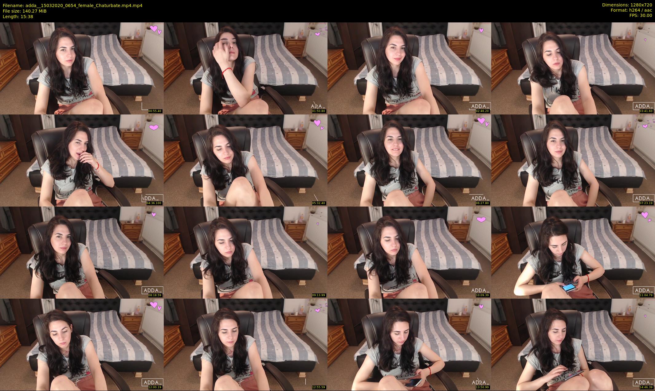 adda_ — 16 minute Chaturbate female cam show recording, 720p, Mar 15, 2020