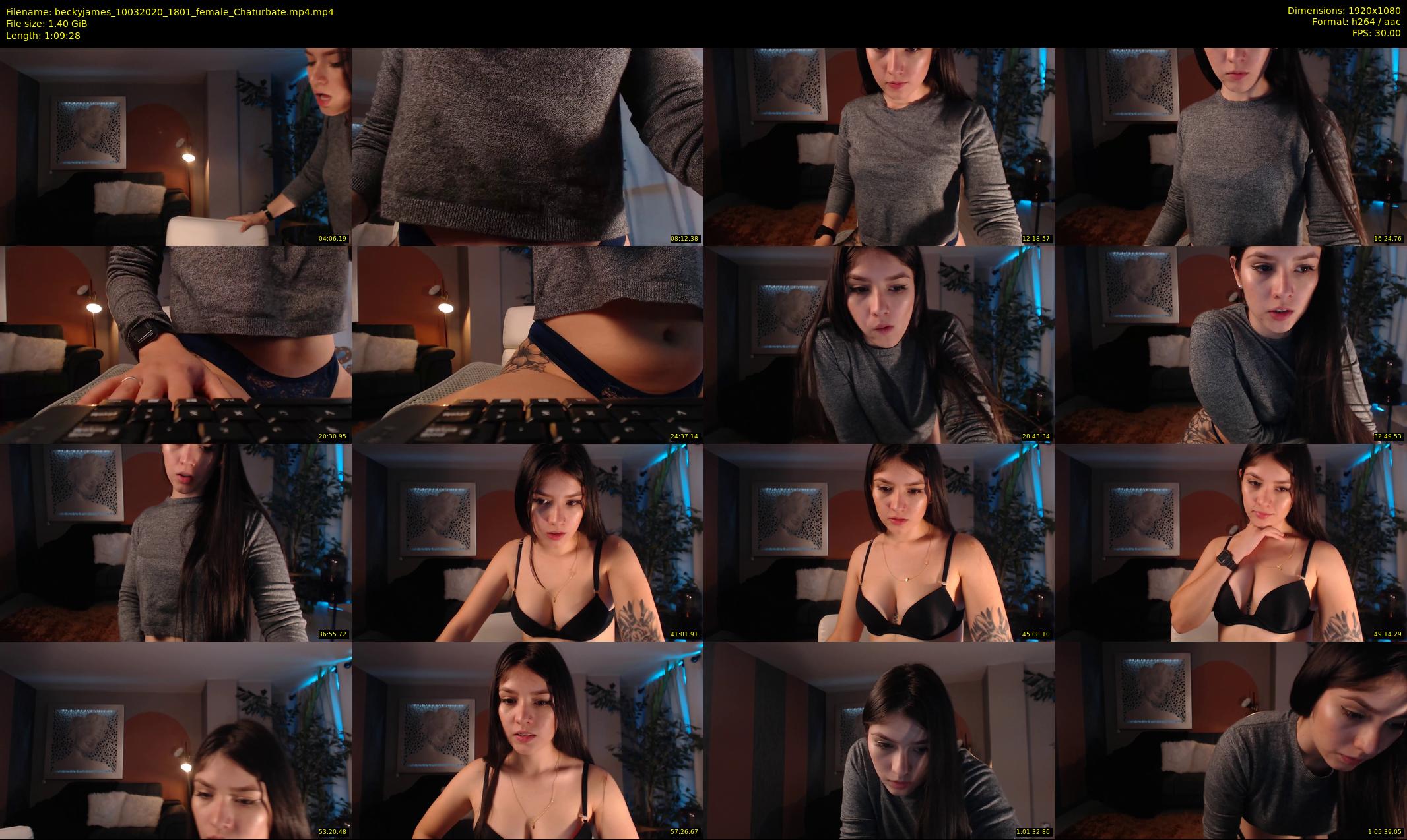 beckyjames — 70 minute Chaturbate female cam show recording, 1080p, Mar 10, 2020