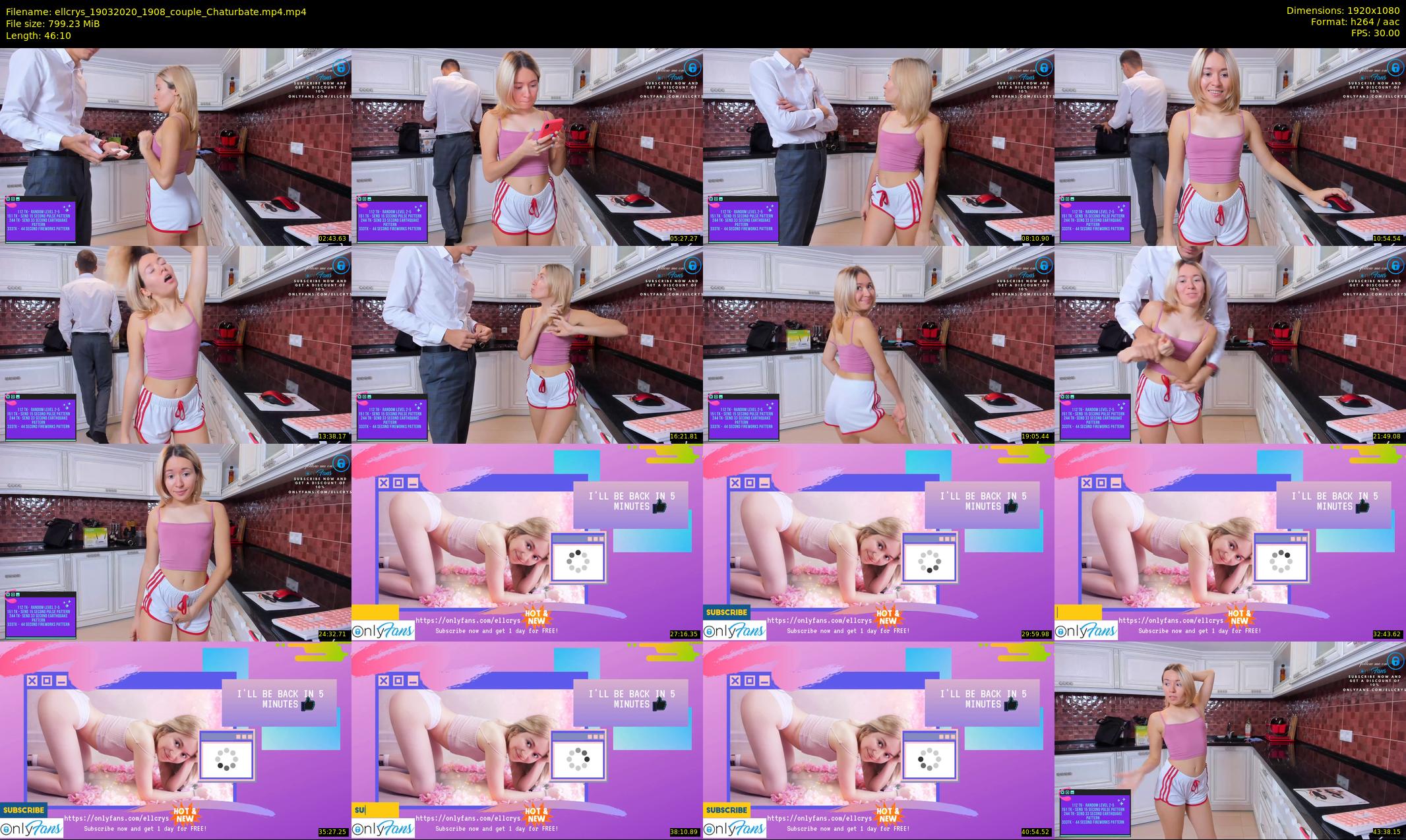 ellcrys — 47 minute Chaturbate couple cam show recording, 1080p, Mar 19, 2020