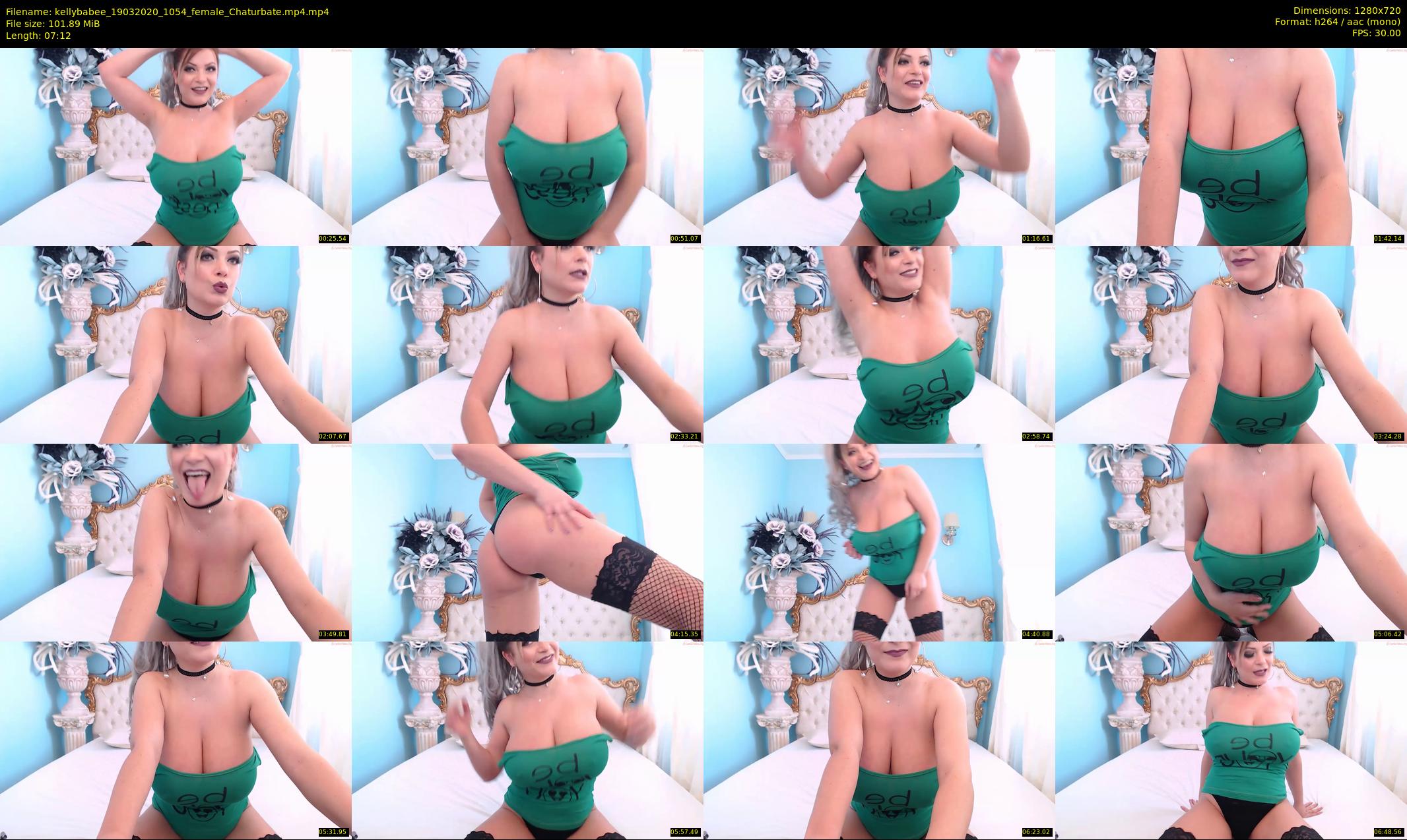 kellybabee — 8 minute Chaturbate female cam show recording, 720p, Mar 19, 2020