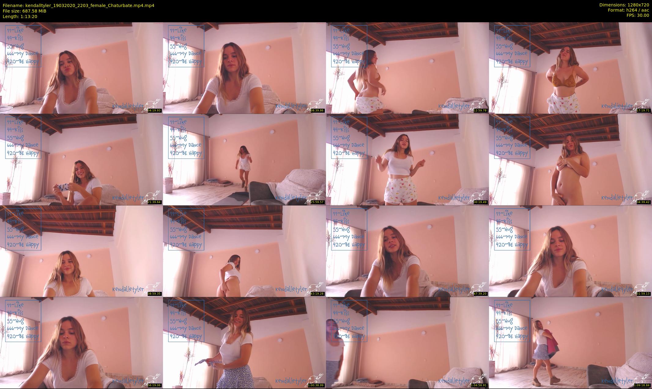 kendalltyler — 74 minute Chaturbate female cam show recording, 720p, Mar 19, 2020