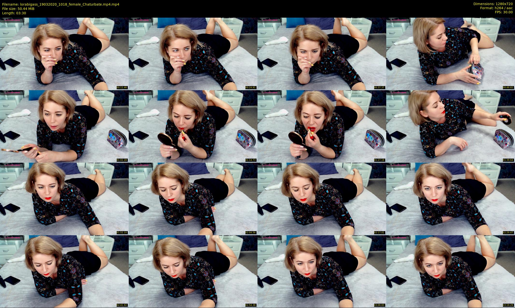 lorabigass — 4 minute Chaturbate female cam show recording, 720p, Mar 19, 2020