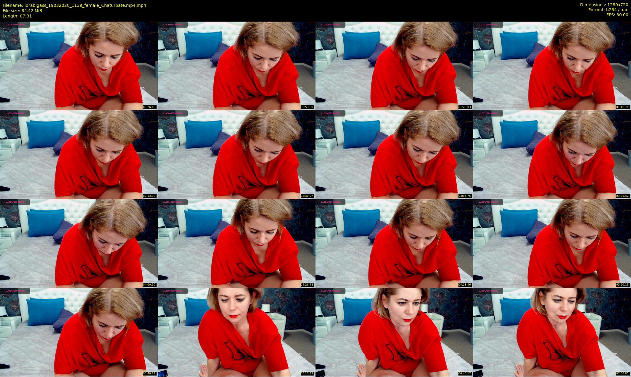 lorabigass — 8 minute Chaturbate female cam show recording, 720p, Mar 19, 2020
