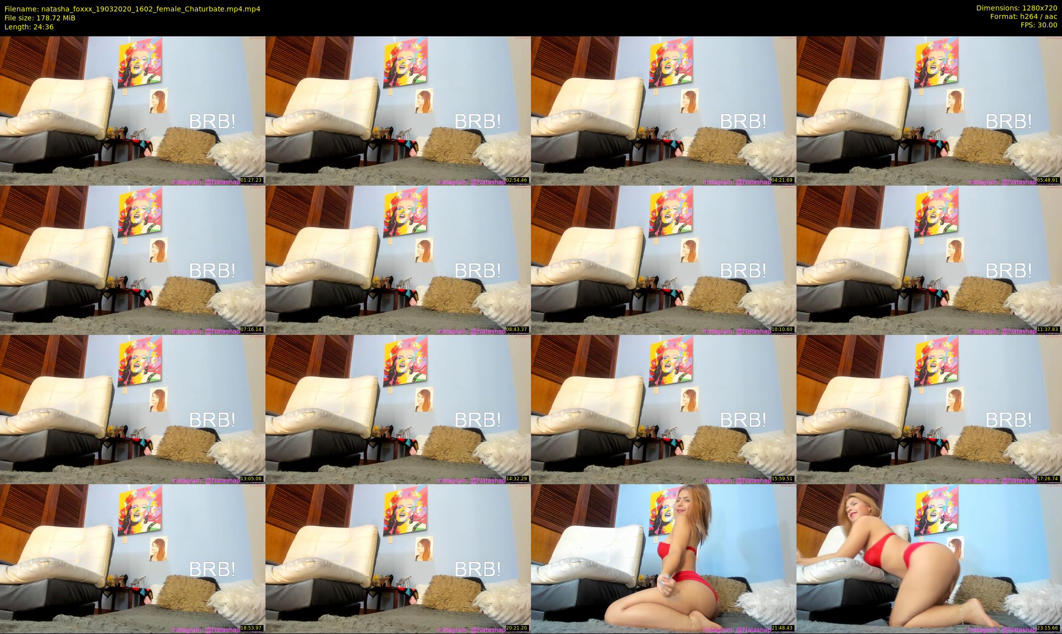 natasha_foxxx — 25 minute Chaturbate female cam show recording, 720p, Mar 19, 2020