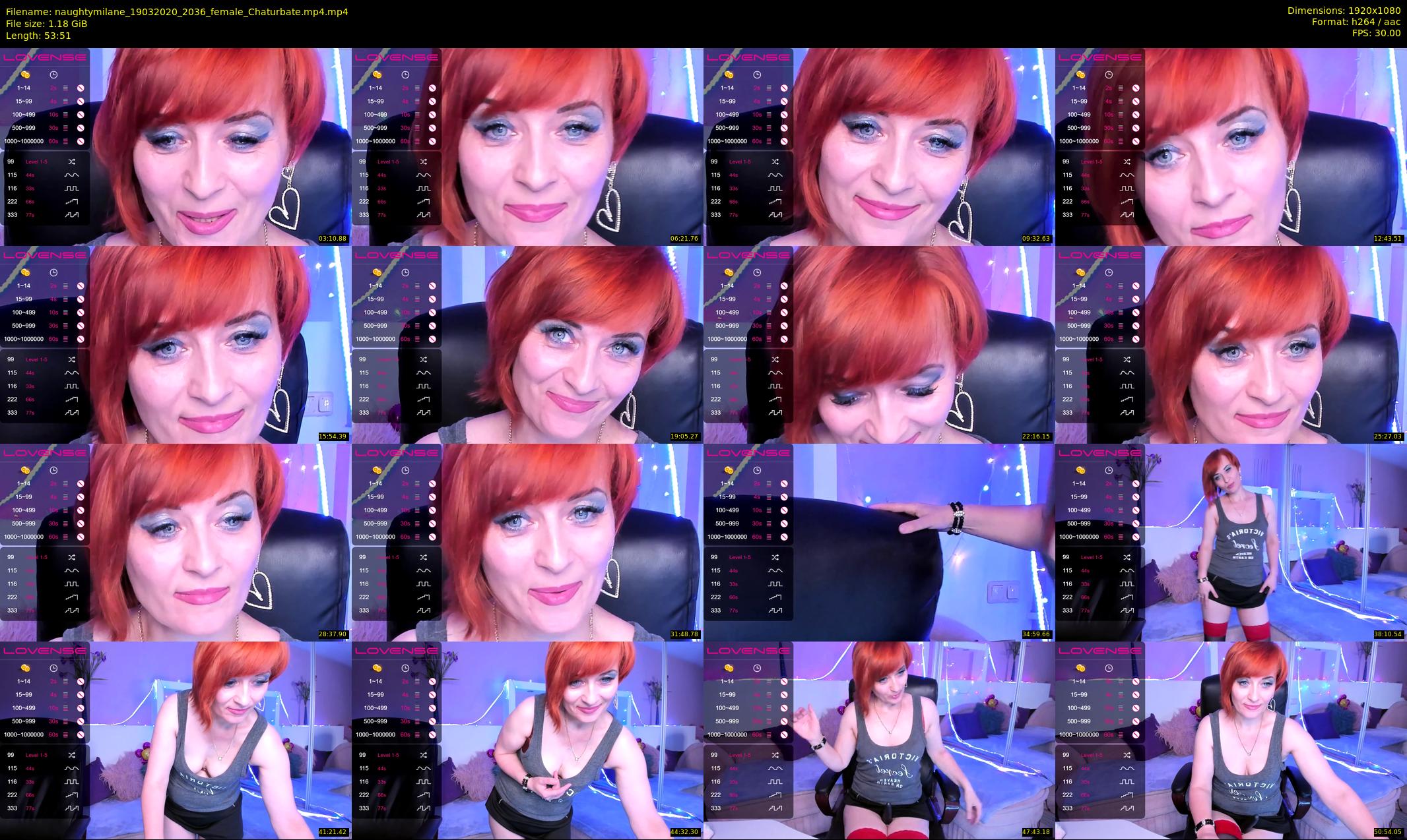 naughtymilane — 54 minute Chaturbate female cam show recording, 1080p, Mar 19, 2020
