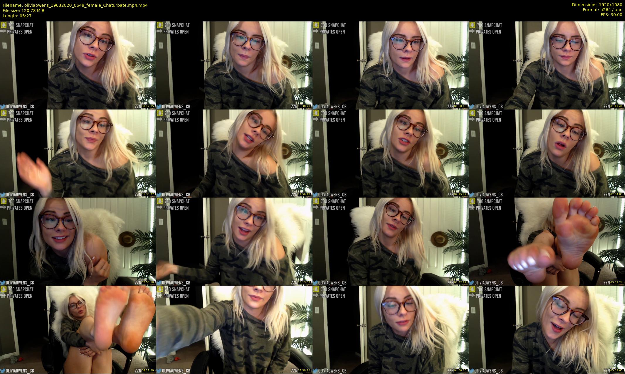 oliviaowens — 6 minute Chaturbate female cam show recording, 1080p, Mar 19, 2020