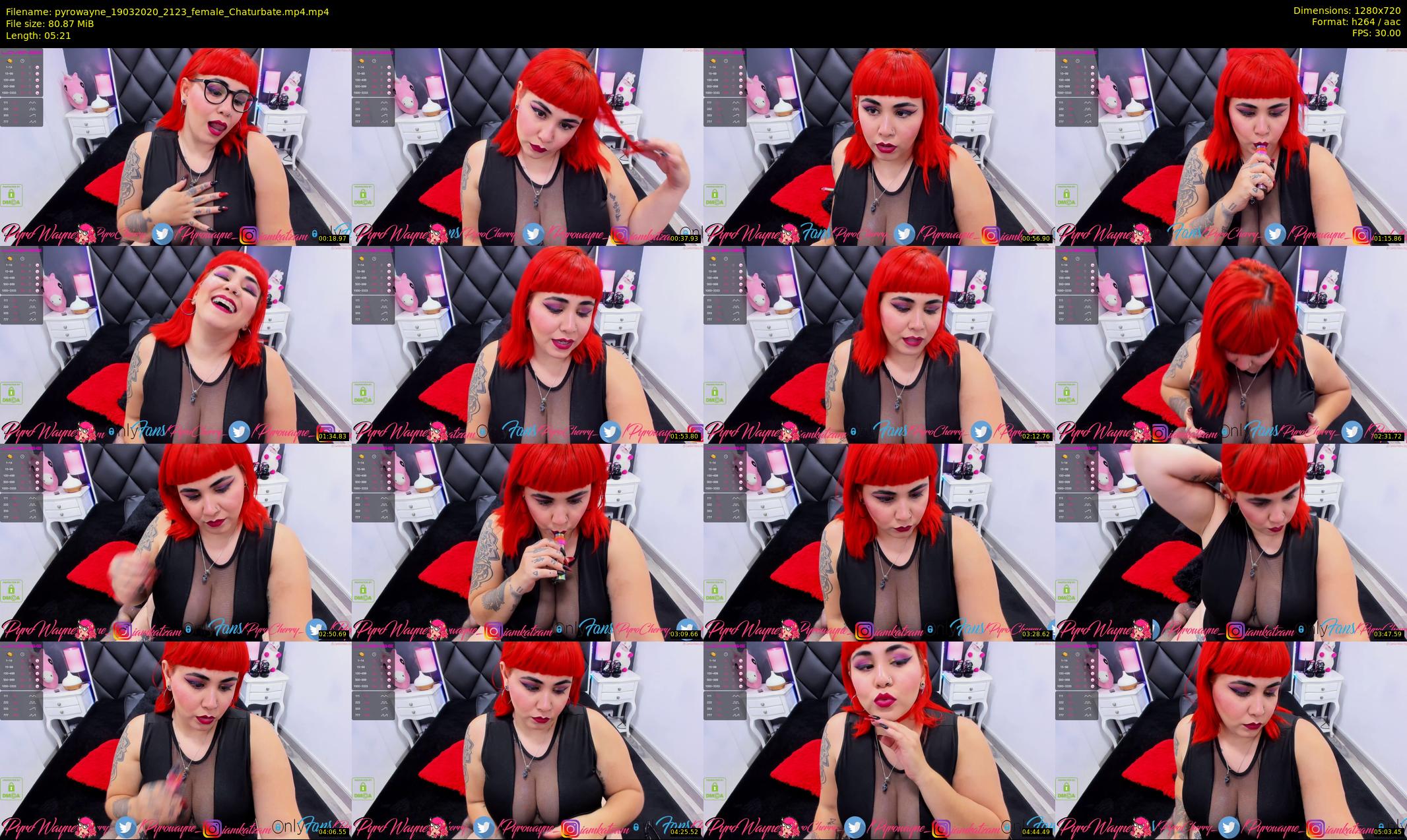 pyrowayne — 6 minute Chaturbate female cam show recording, 720p, Mar 19, 2020