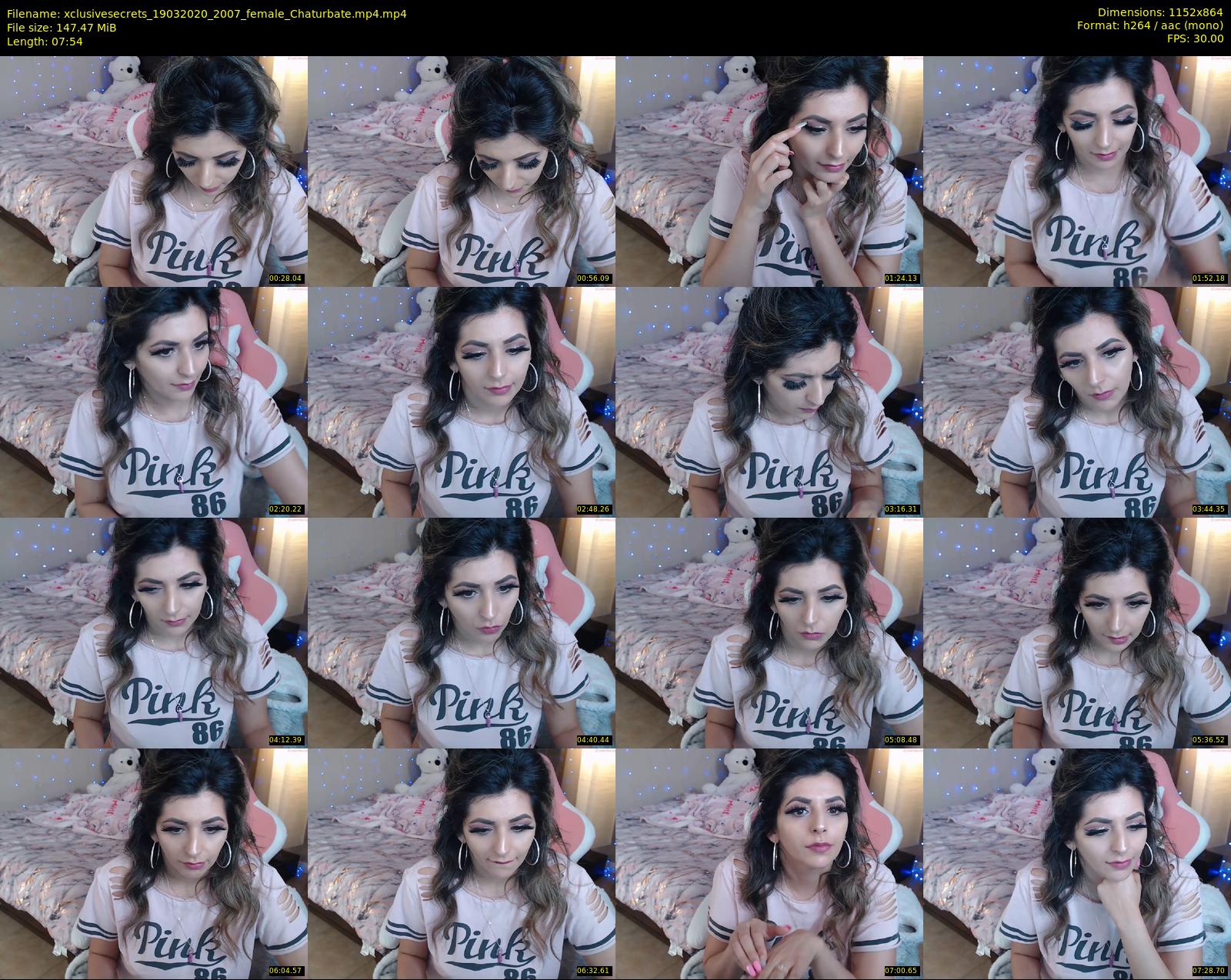 xclusivesecrets — 8 minute Chaturbate female cam show recording, 720p, Mar 19, 2020