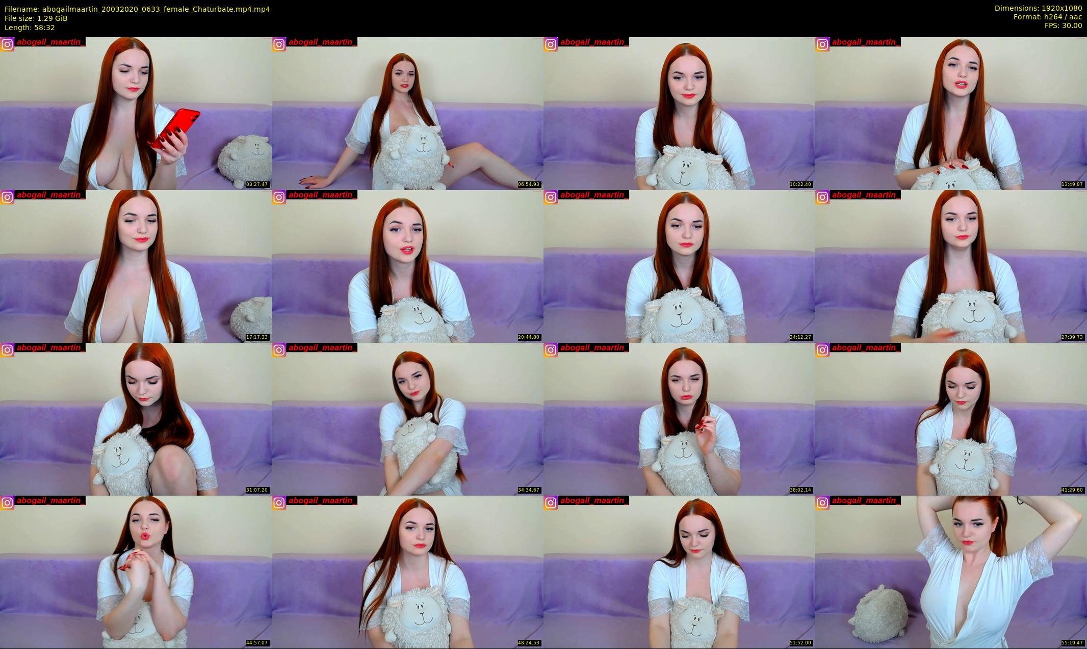 abogailmaartin — 59 minute Chaturbate female cam show recording, 1080p, Mar 20, 2020