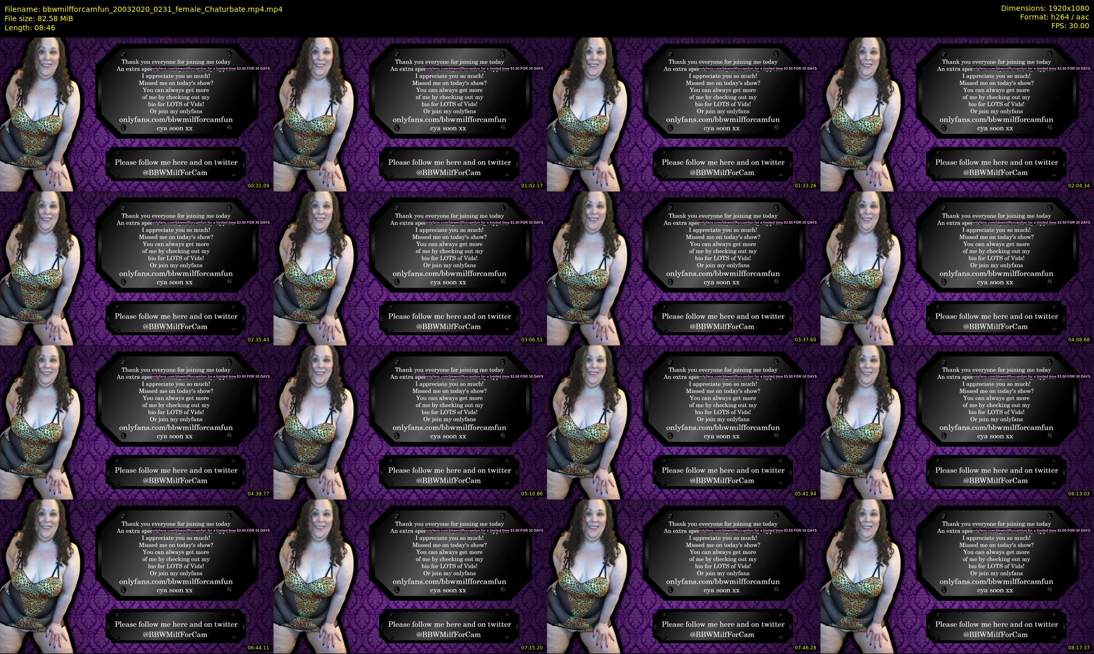 bbwmilfforcamfun — 9 minute Chaturbate female cam show recording, 1080p, Mar 20, 2020