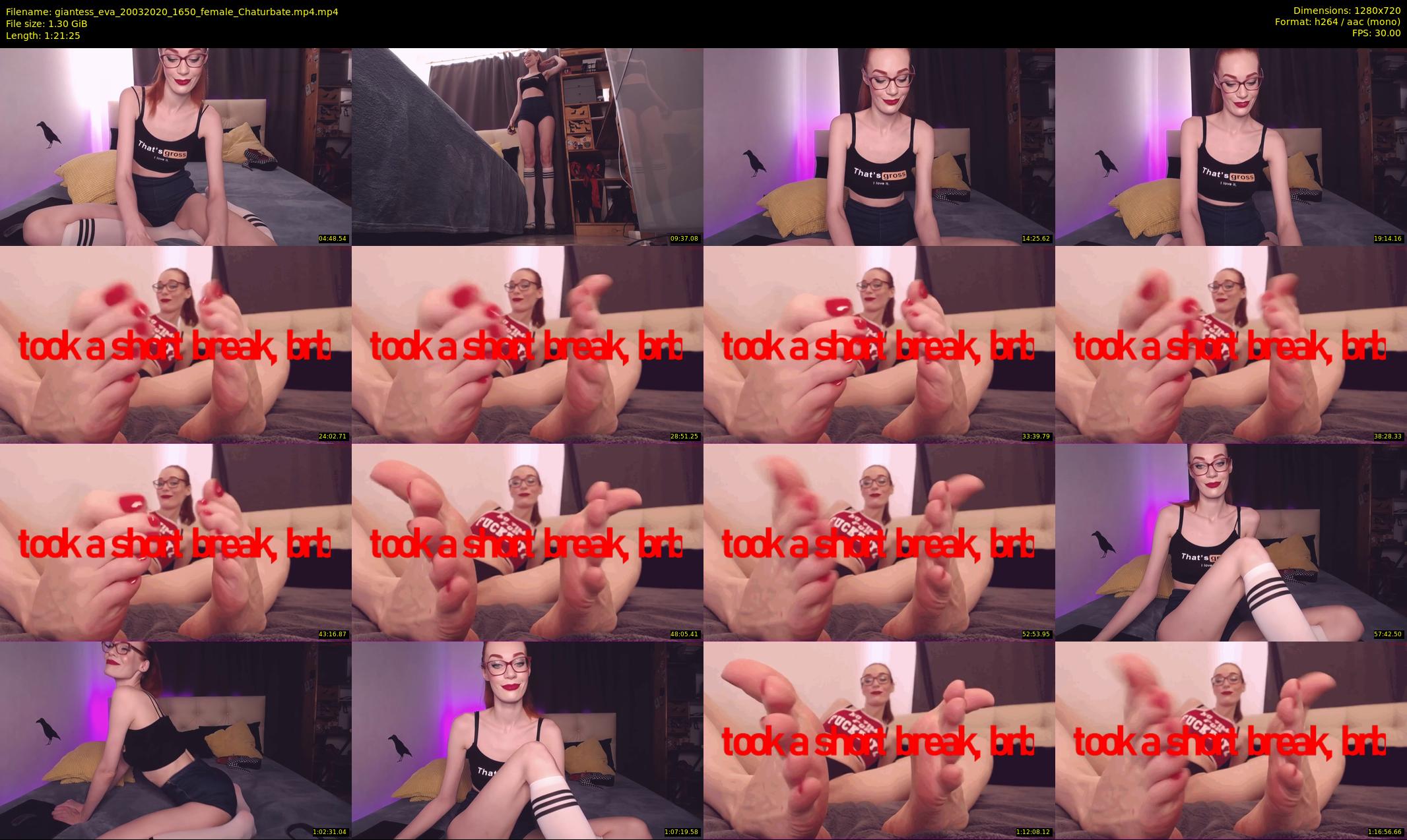 giantess_eva — 82 minute Chaturbate female cam show recording, 720p, Mar 20, 2020