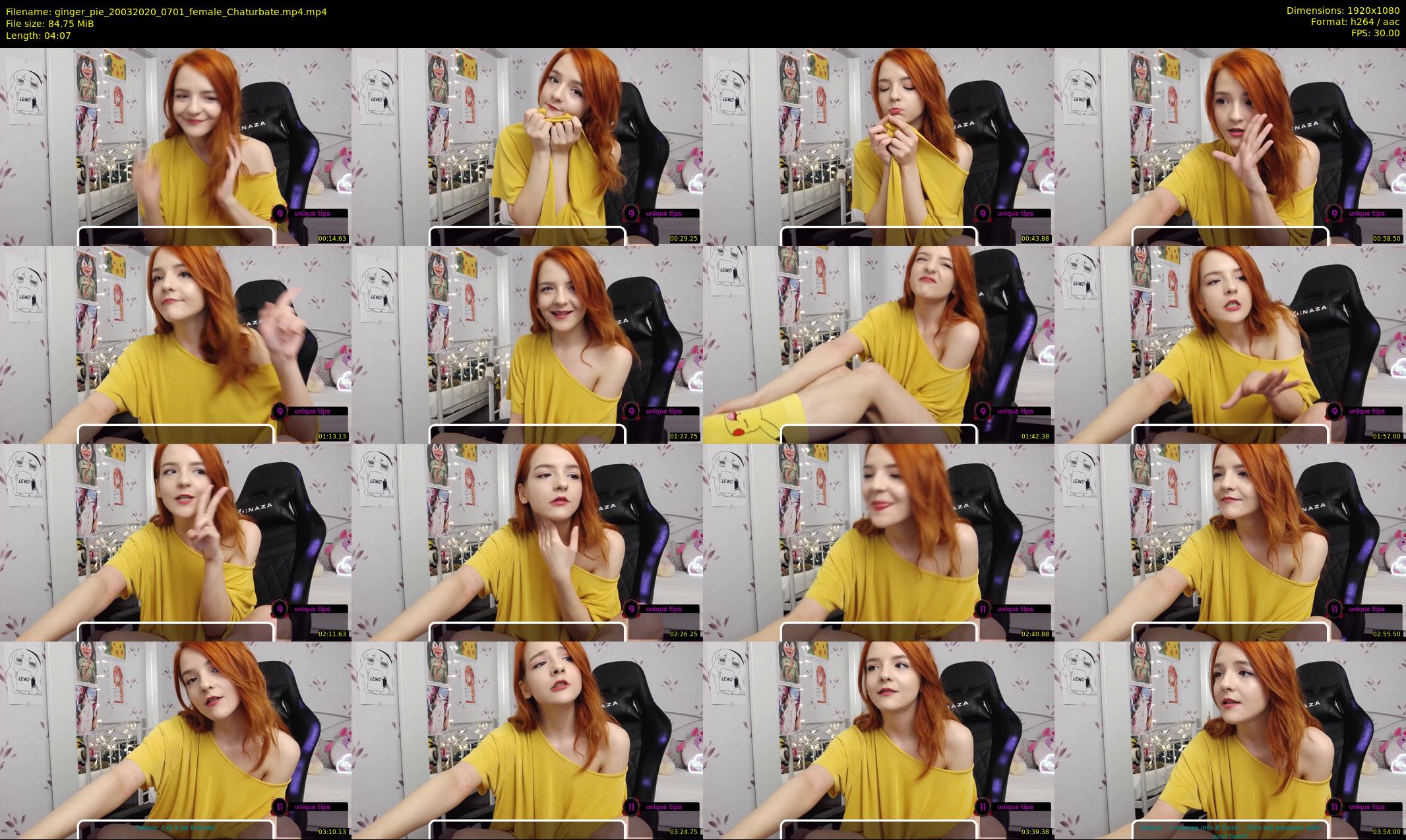 ginger_pie — 5 minute Chaturbate female cam show recording, 1080p, Mar 20, 2020