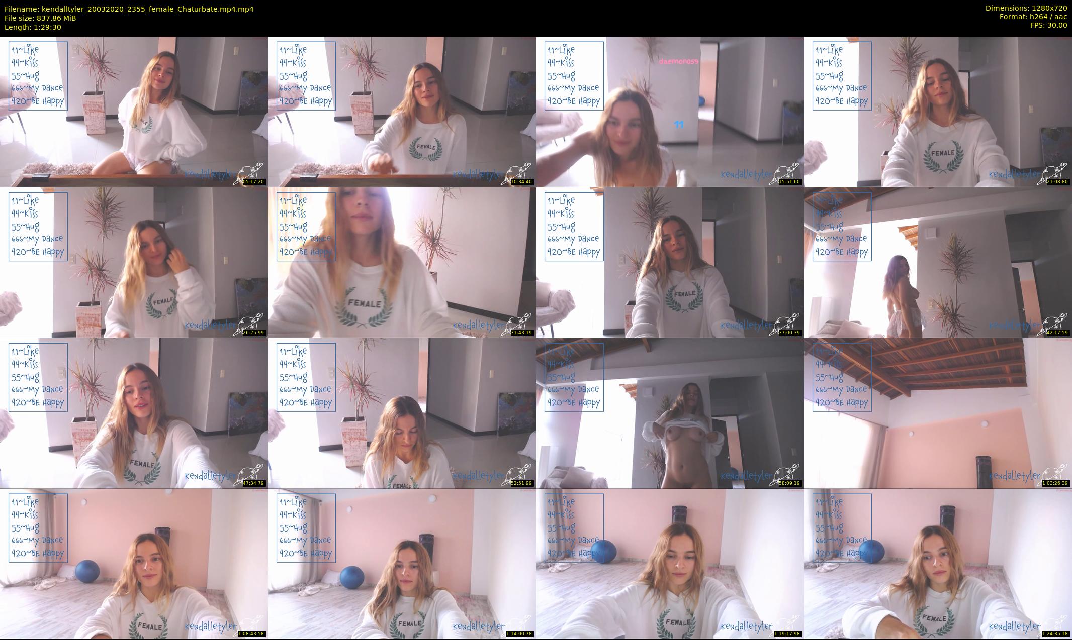kendalltyler — 90 minute Chaturbate female cam show recording, 720p, Mar 20, 2020