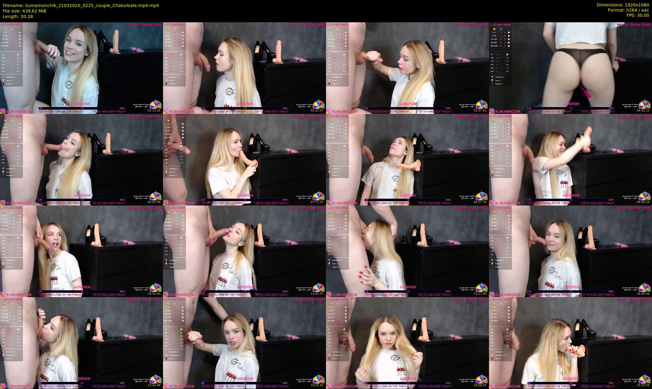 kumamonchik — 21 minute Chaturbate couple cam show recording, 1080p, Mar 21, 2020