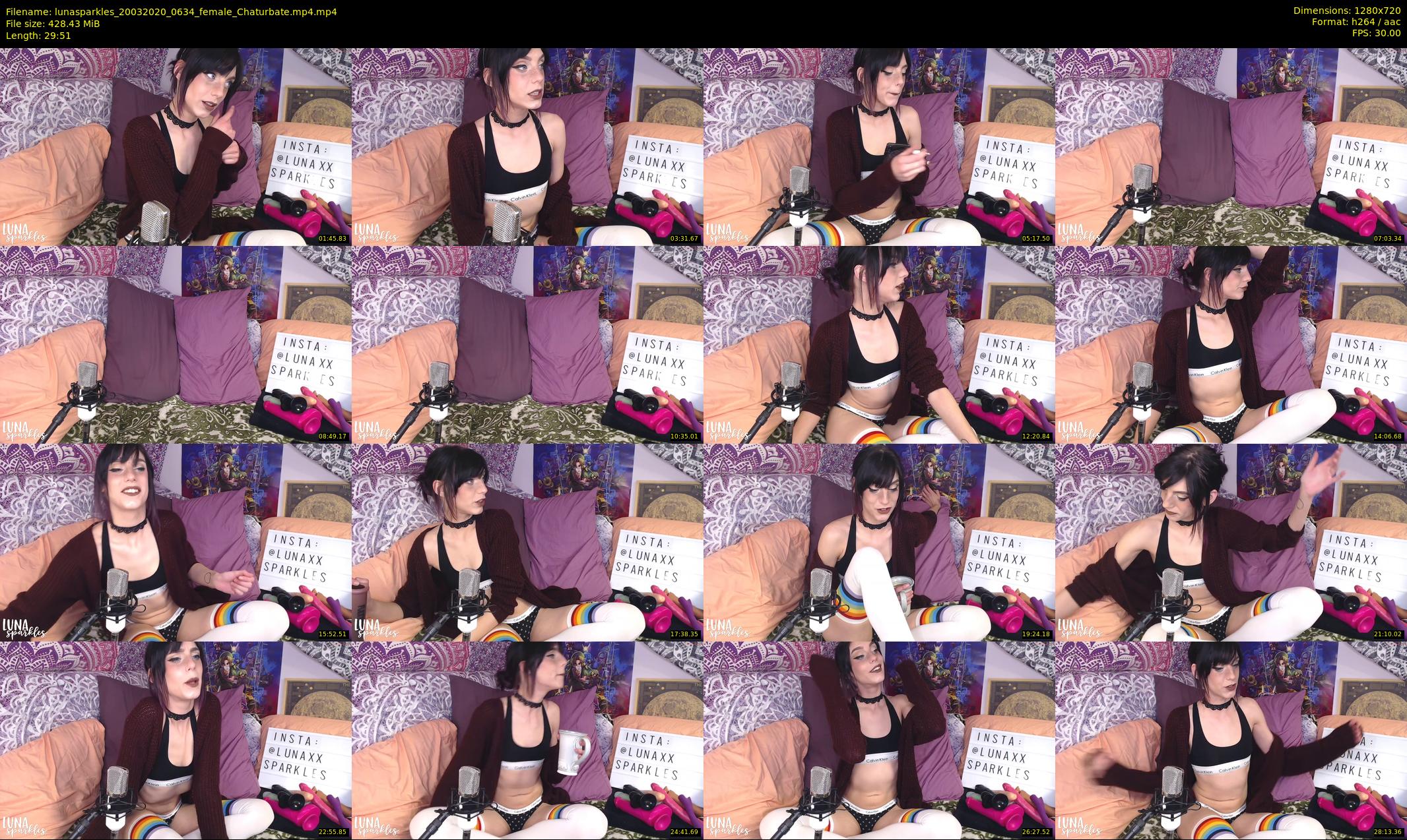 lunasparkles — 30 minute Chaturbate female cam show recording, 720p, Mar 20, 2020