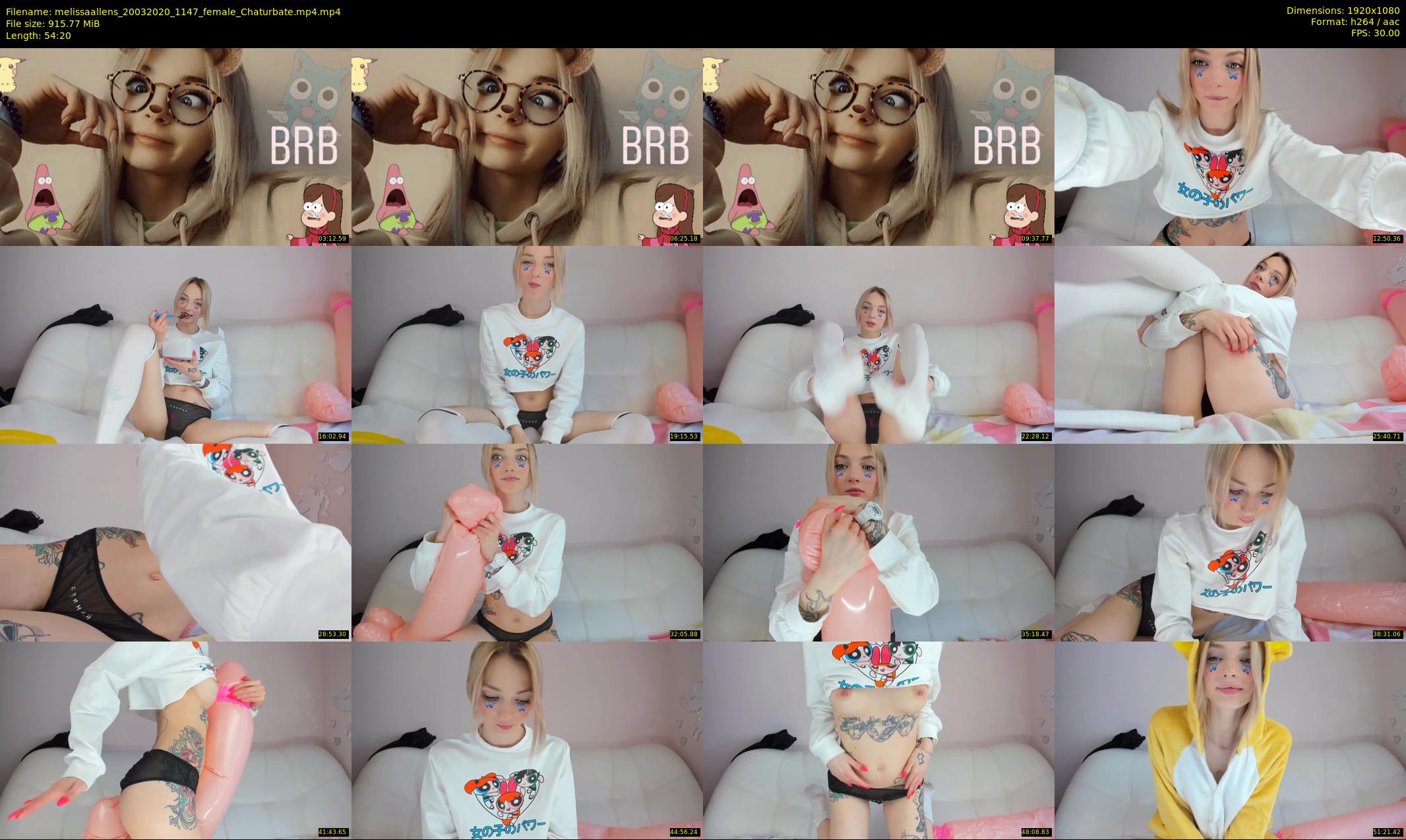 melissaallens — 55 minute Chaturbate female cam show recording, 1080p, Mar 20, 2020
