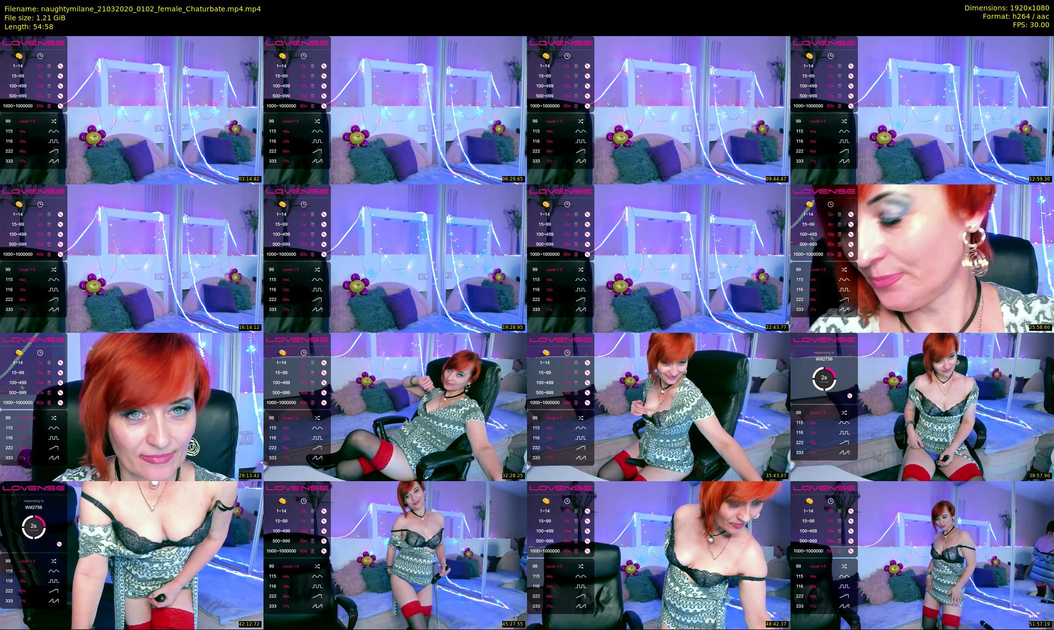 naughtymilane — 55 minute Chaturbate female cam show recording, 1080p, Mar 21, 2020