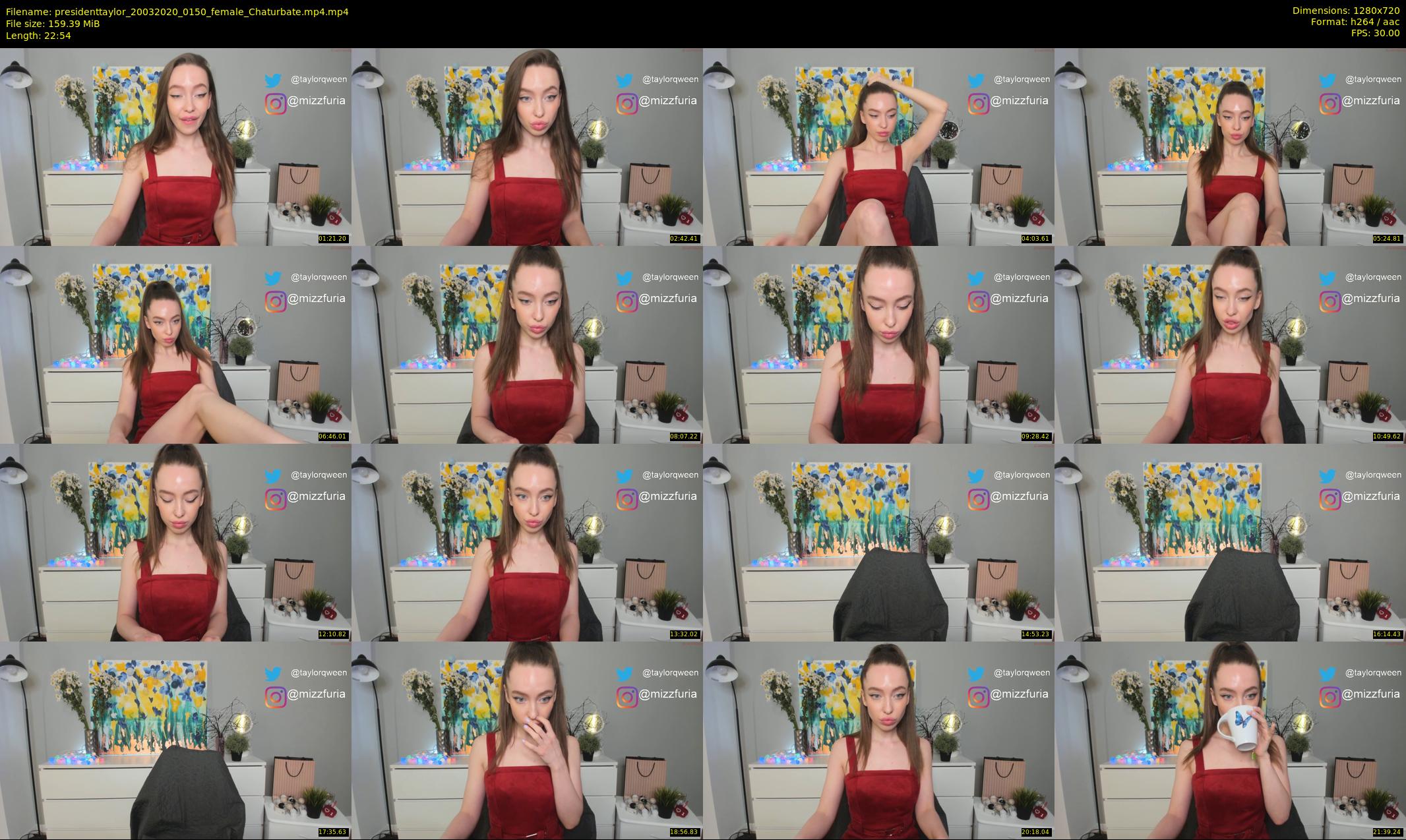 presidenttaylor — 23 minute Chaturbate female cam show recording, 720p, Mar 20, 2020