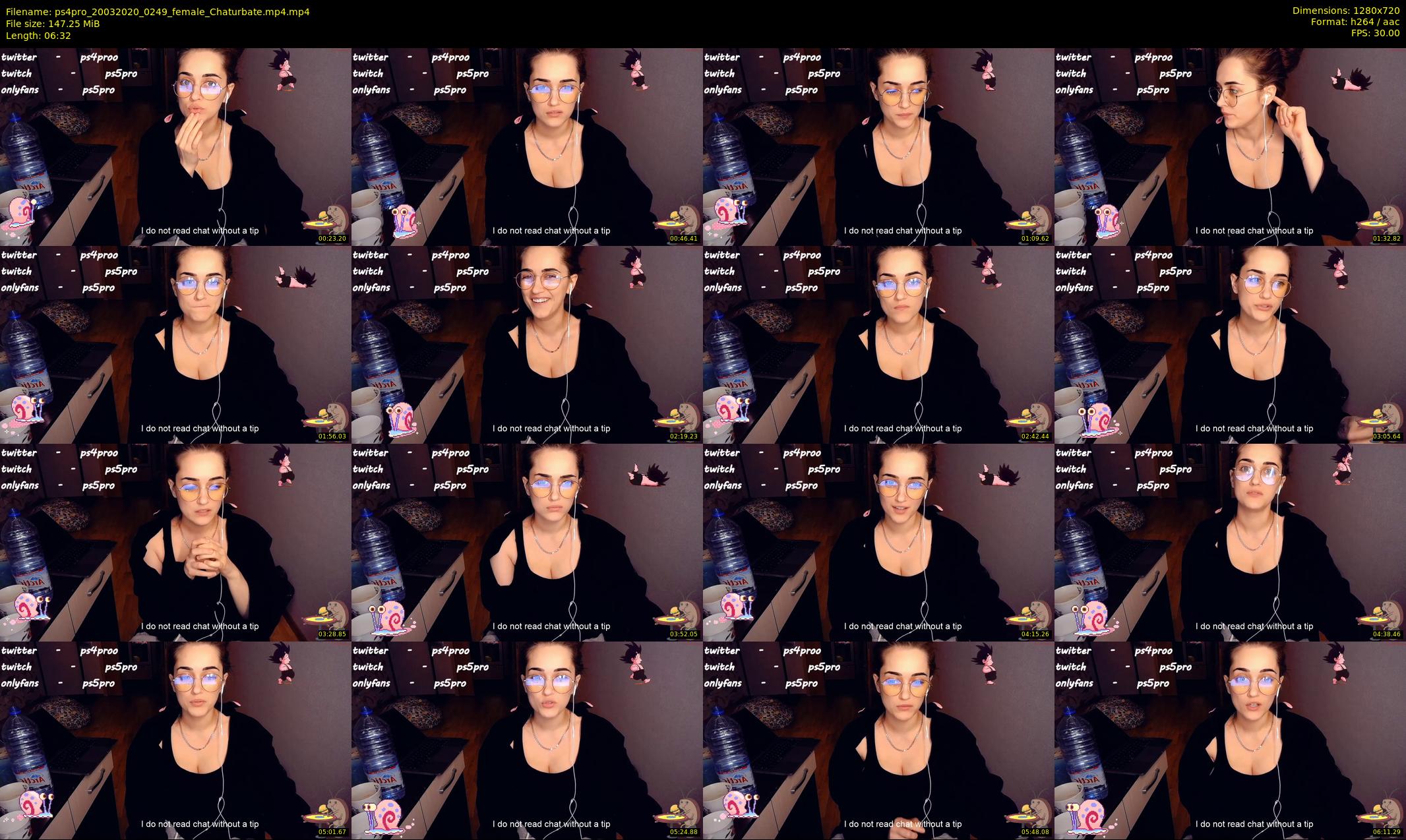 ps4pro — 7 minute Chaturbate female cam show recording, 720p, Mar 20, 2020