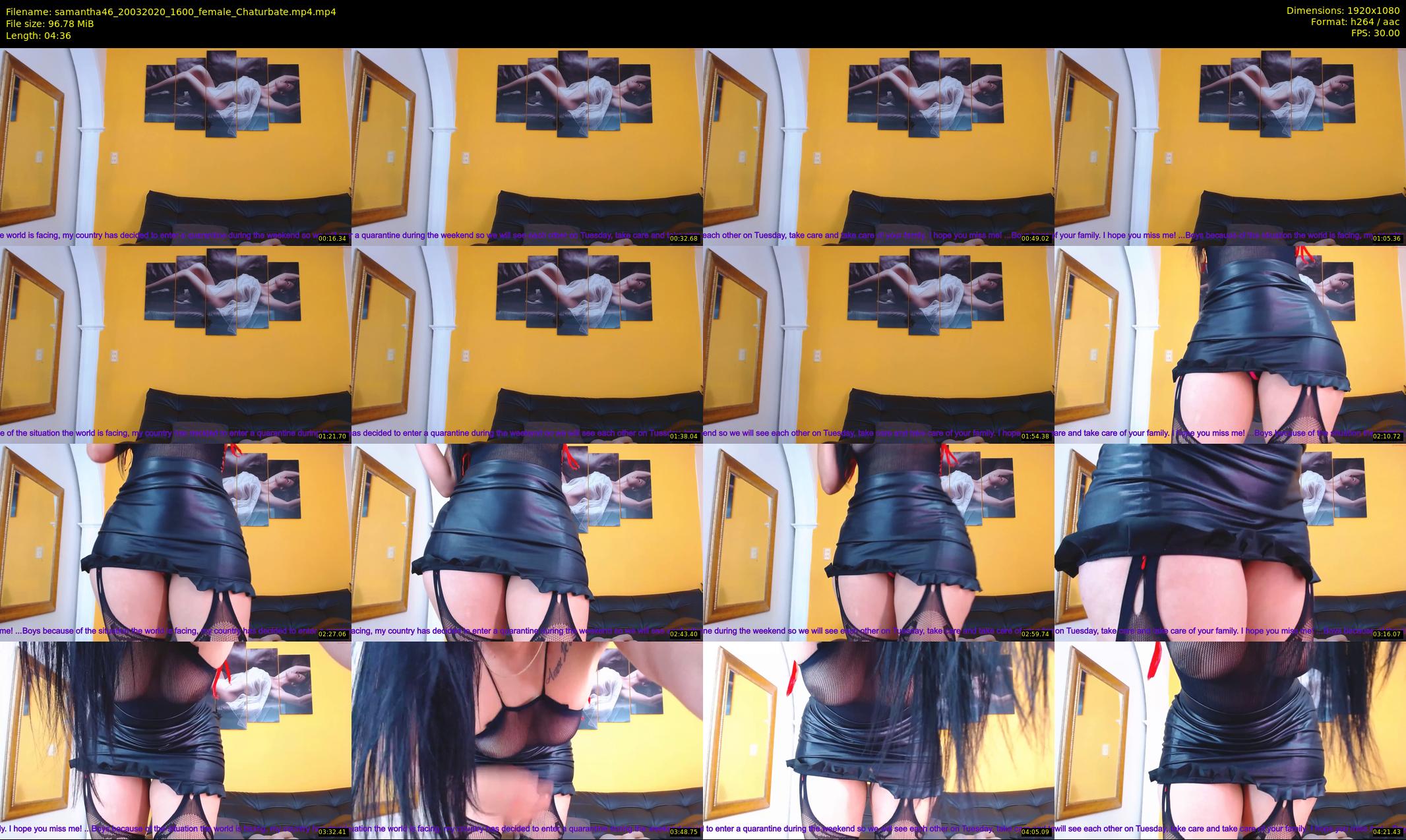 samantha46 — 5 minute Chaturbate female cam show recording, 1080p, Mar 20, 2020