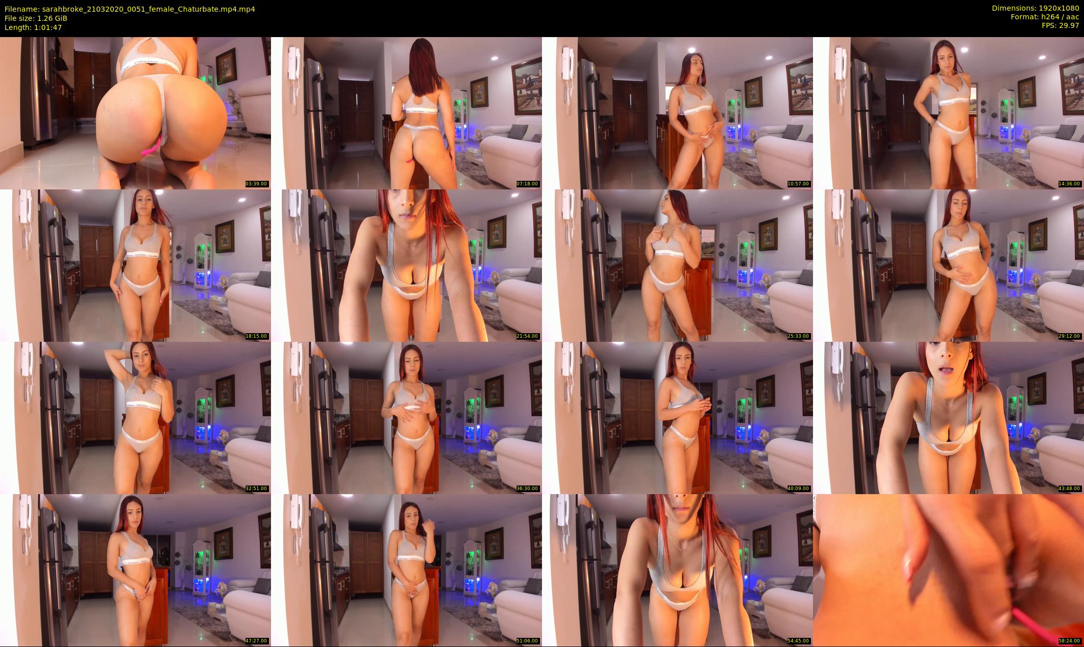 sarahbroke — 62 minute Chaturbate female cam show recording, 1080p, Mar 21, 2020