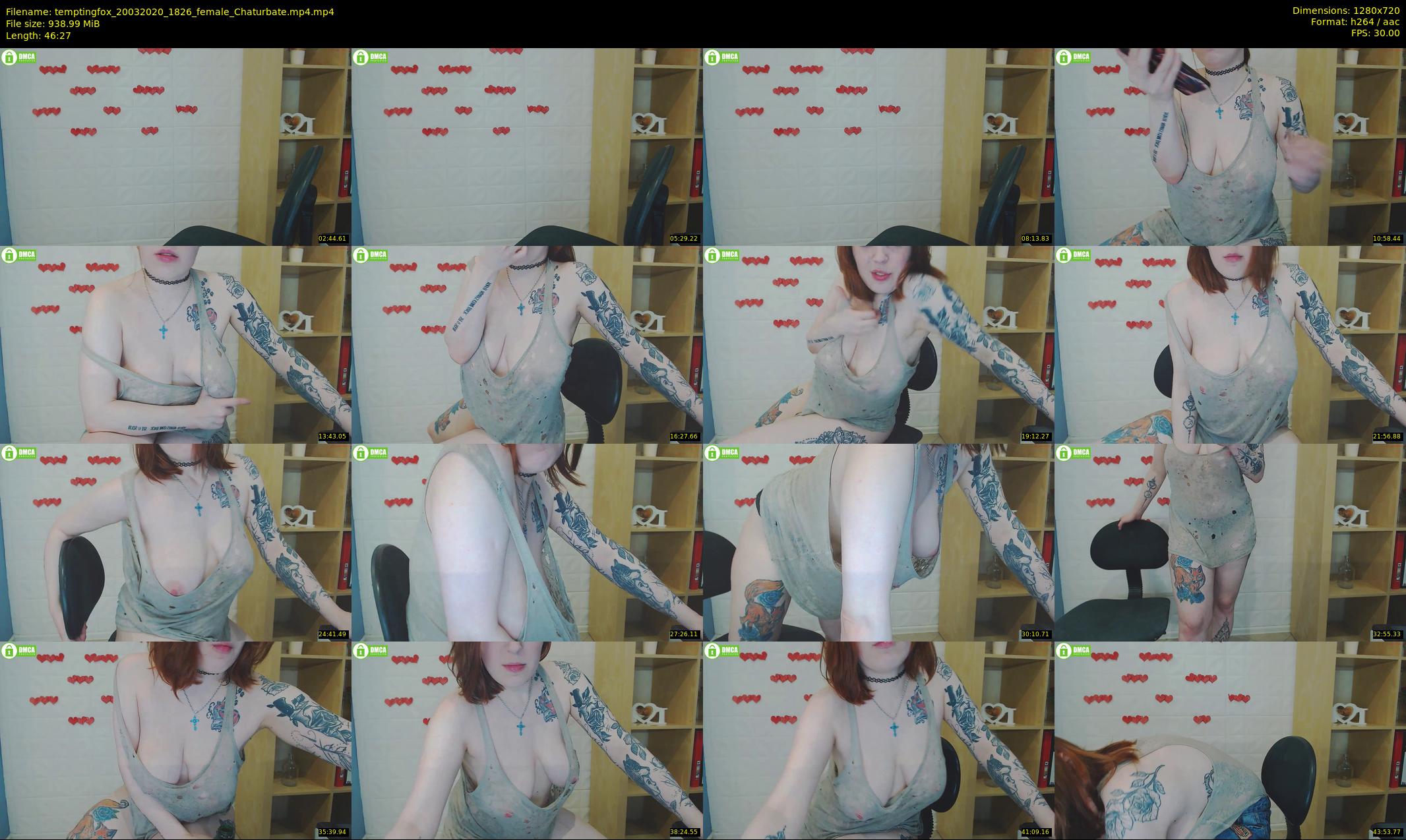 temptingfox — 47 minute Chaturbate female cam show recording, 720p, Mar 20, 2020
