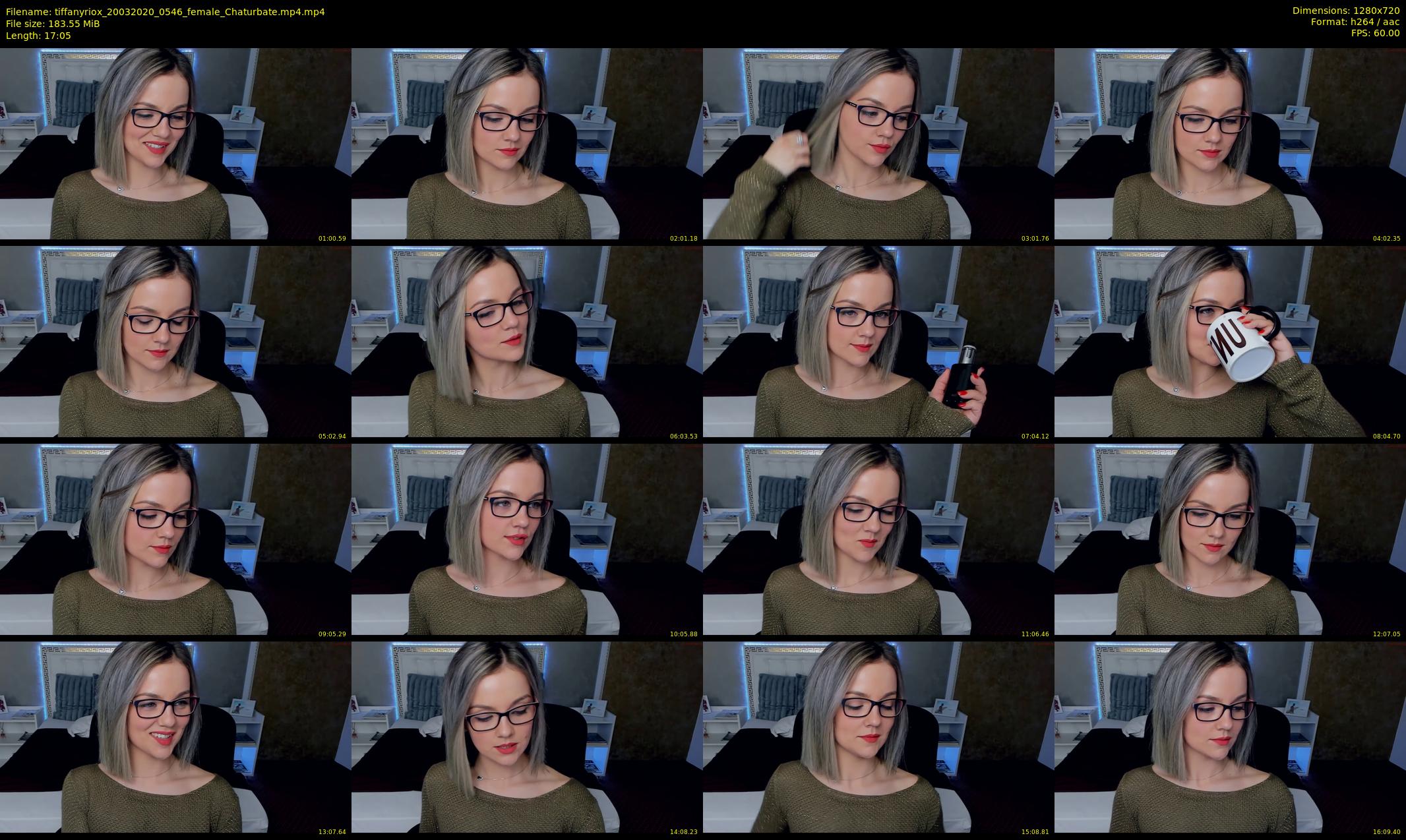 tiffanyriox — 18 minute Chaturbate female cam show recording, 720p, Mar 20, 2020