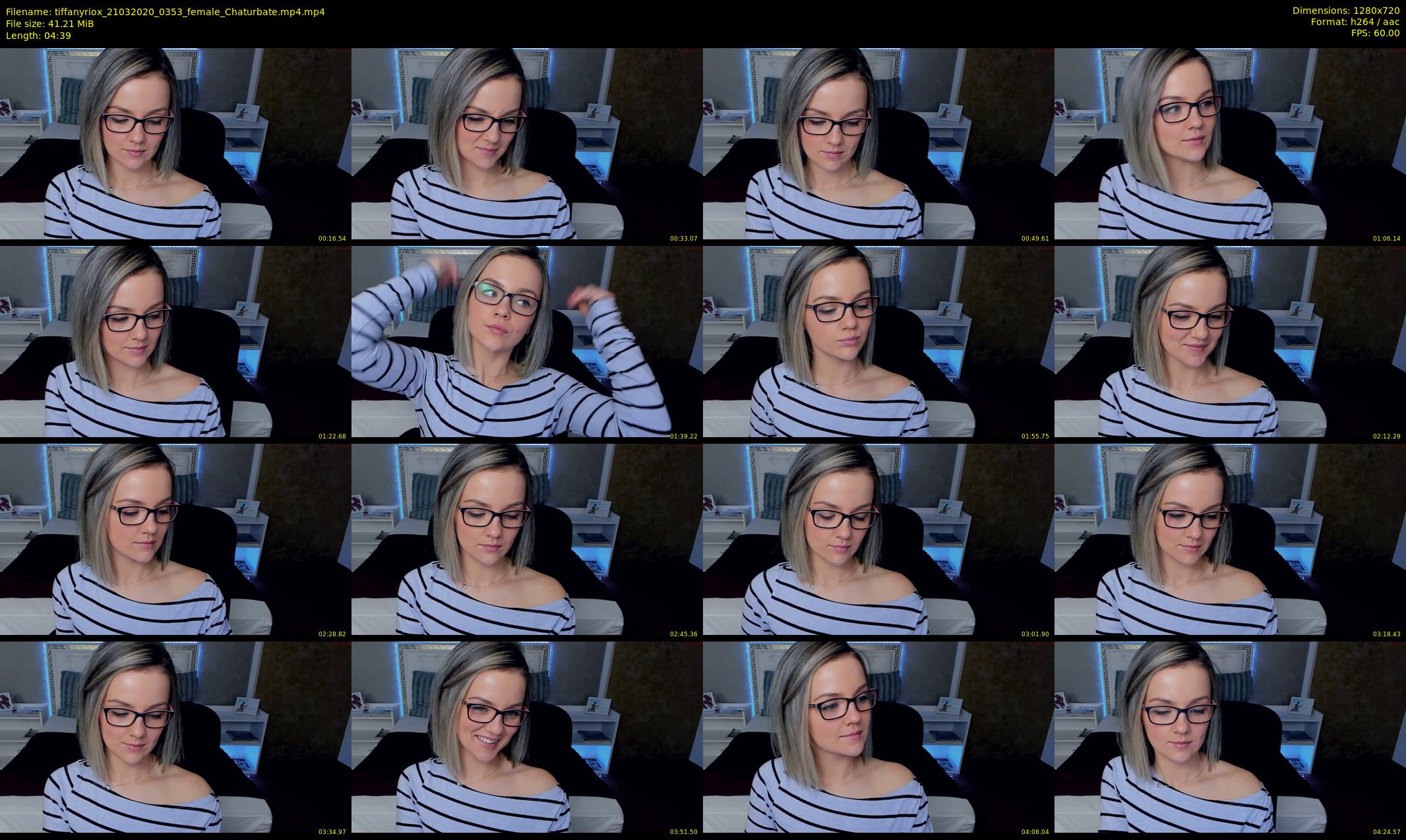 tiffanyriox — 5 minute Chaturbate female cam show recording, 720p, Mar 21, 2020