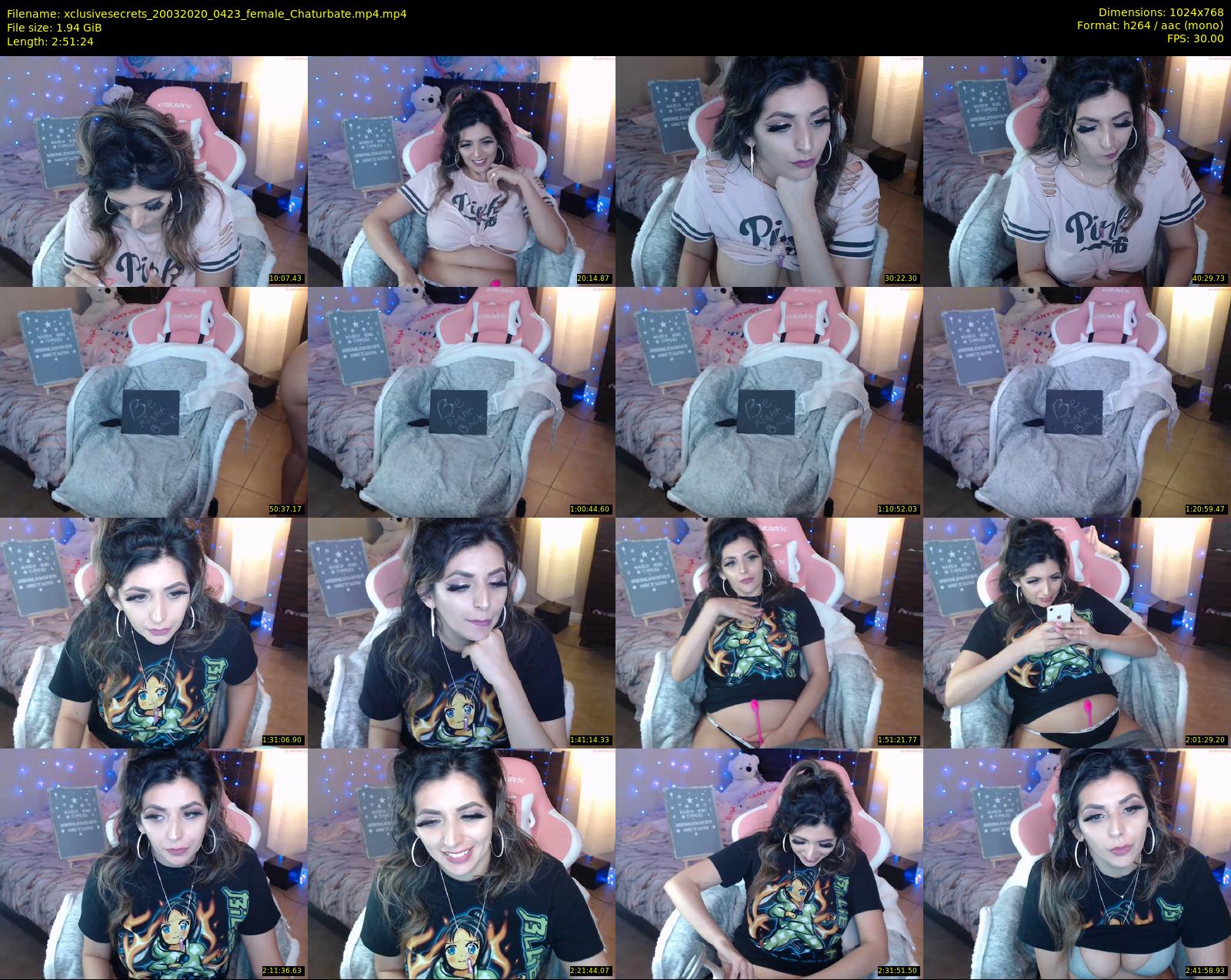 xclusivesecrets — 172 minute Chaturbate female cam show recording, 720p, Mar 20, 2020