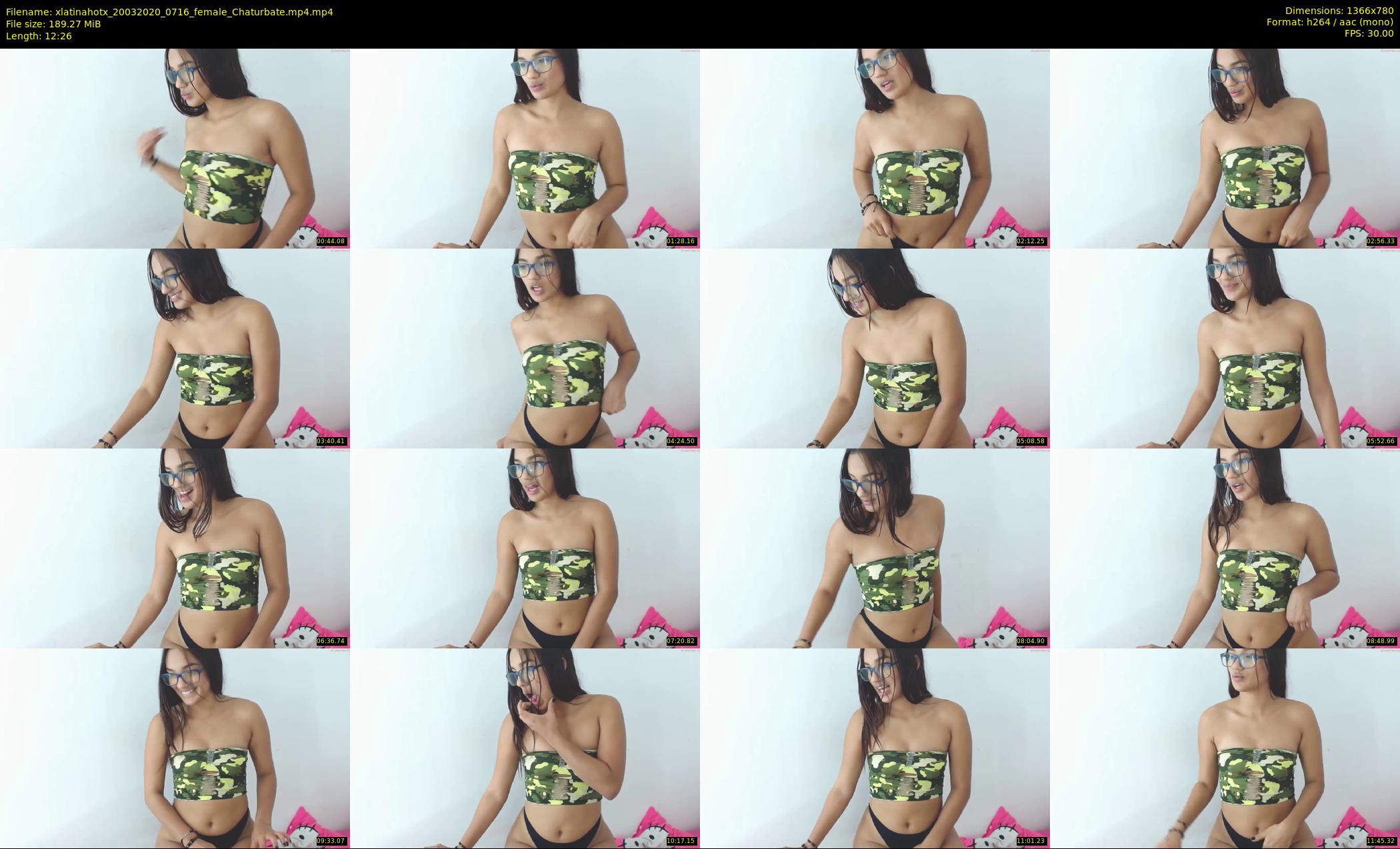 xlatinahotx — 13 minute Chaturbate female cam show recording, 720p, Mar 20, 2020