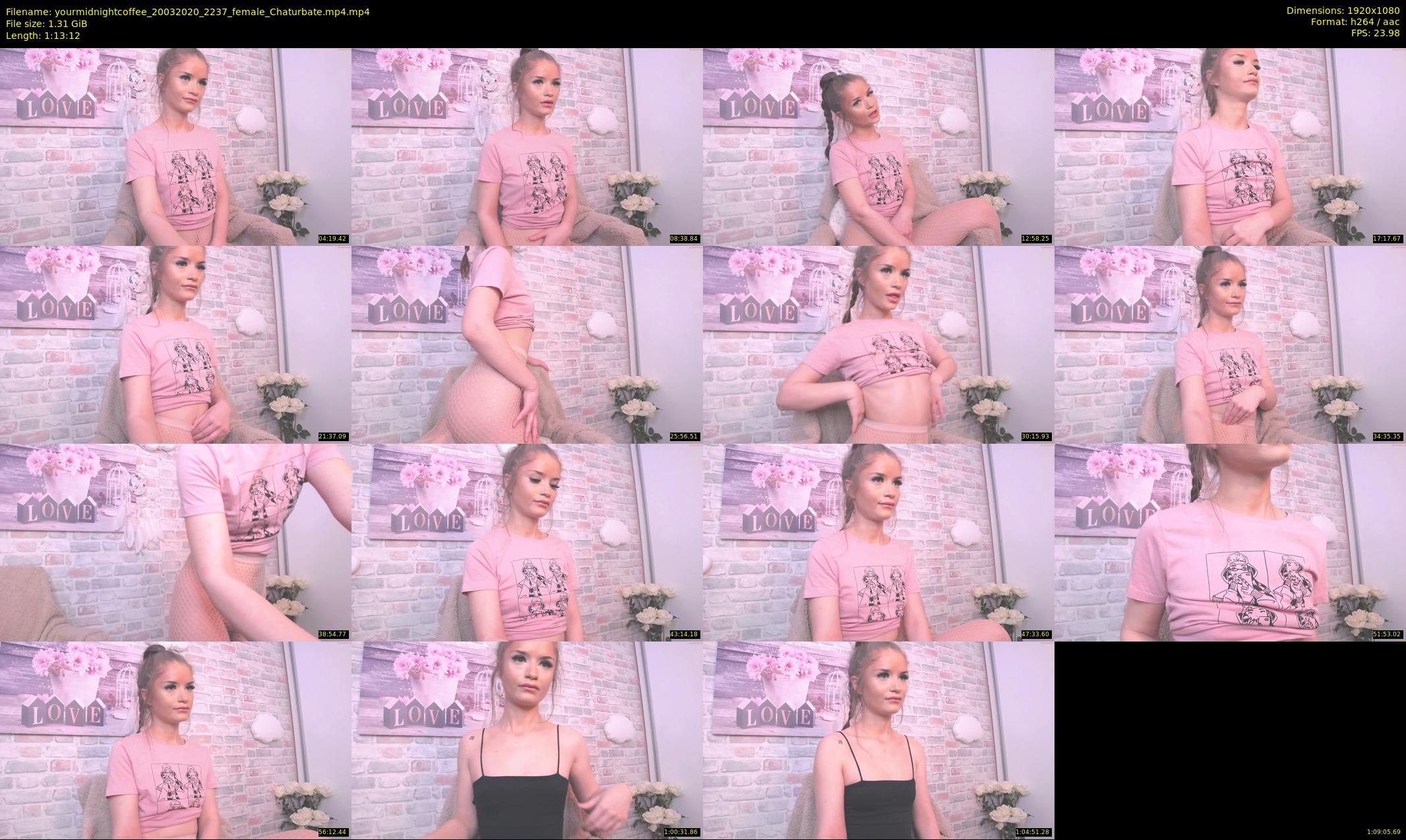 yourmidnightcoffee — 74 minute Chaturbate female cam show recording, 1080p, Mar 20, 2020
