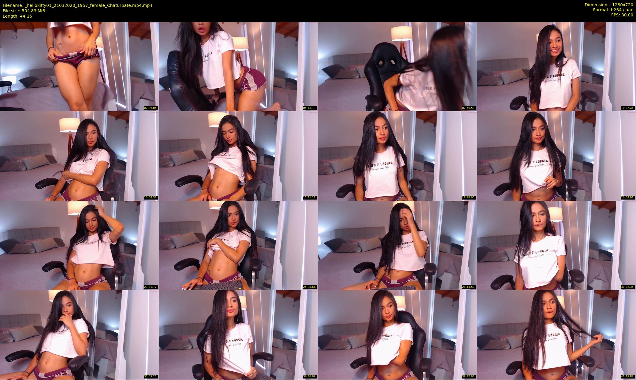 _hellokitty01 — 45 minute Chaturbate female cam show recording, 720p, Mar 21, 2020