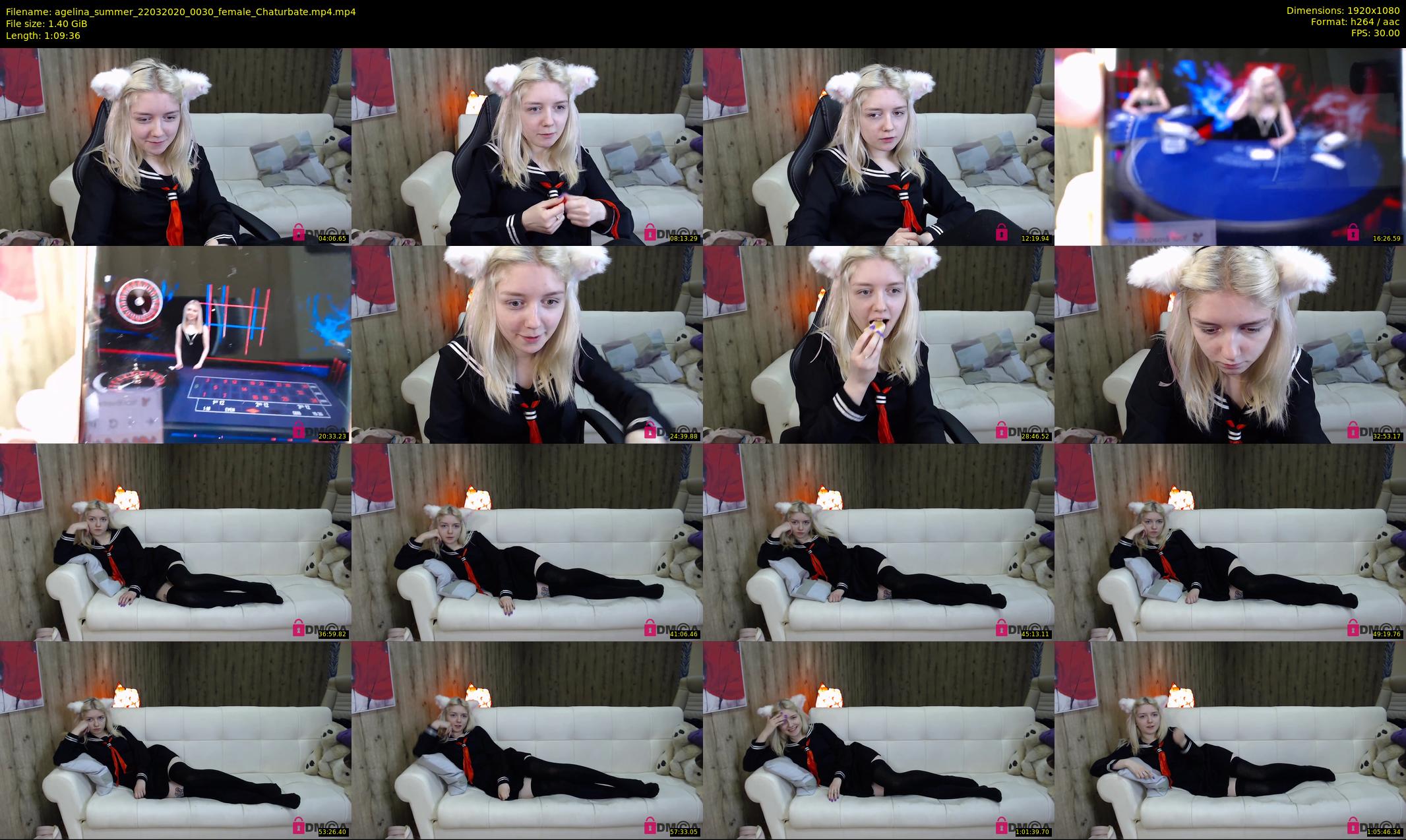 agelina_summer — 70 minute Chaturbate female cam show recording, 1080p, Mar 22, 2020