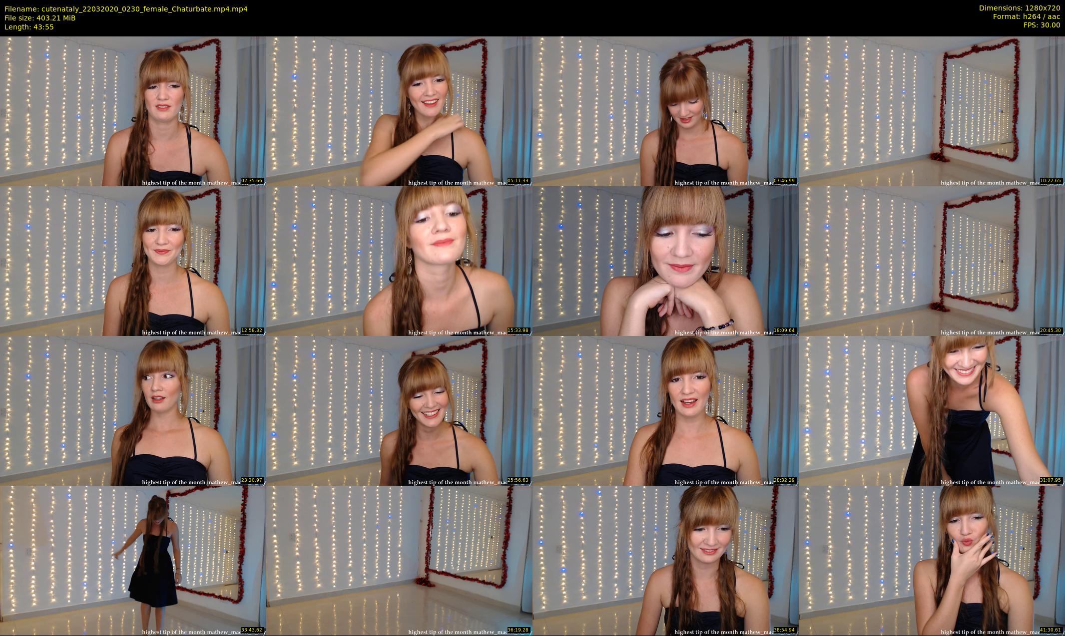 cutenataly — 44 minute Chaturbate female cam show recording, 720p, Mar 22, 2020