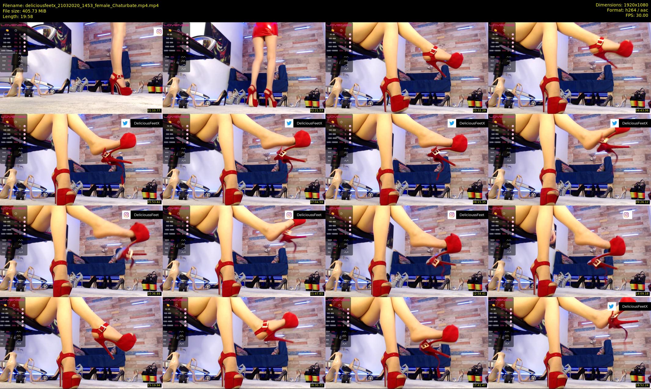 deliciousfeetx — 20 minute Chaturbate female cam show recording, 1080p, Mar 21, 2020