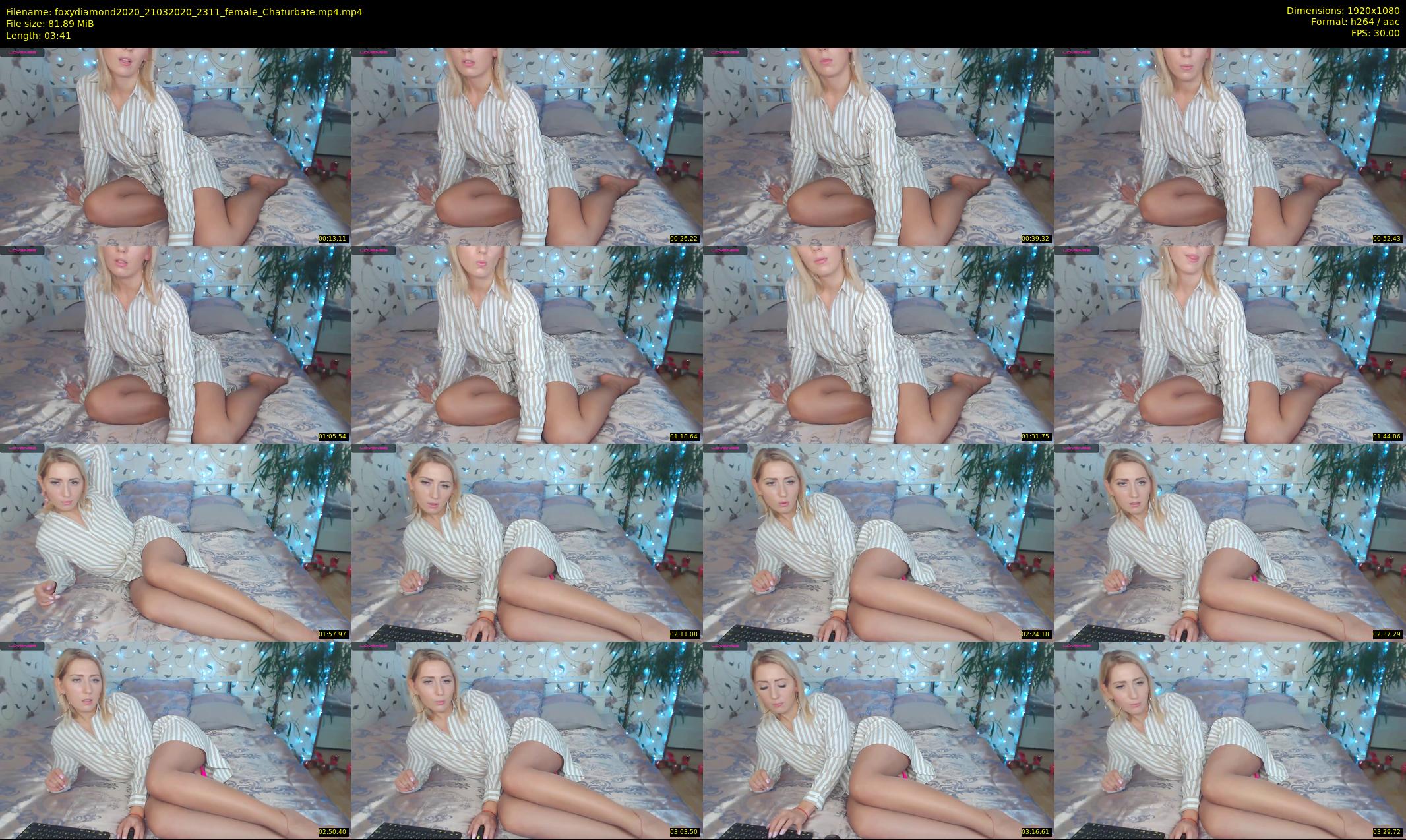 foxydiamond2020 — 4 minute Chaturbate female cam show recording, 1080p, Mar 21, 2020