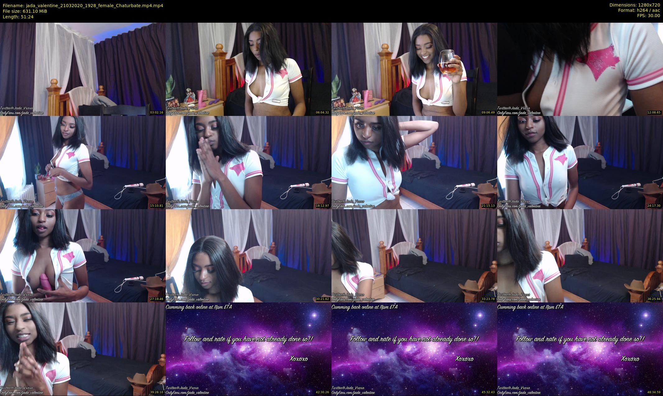 jada_valentine — 52 minute Chaturbate female cam show recording, 720p, Mar 21, 2020