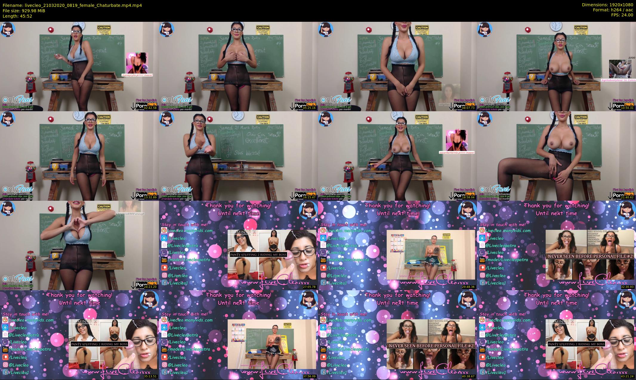 livecleo — 46 minute Chaturbate female cam show recording, 1080p, Mar 21, 2020