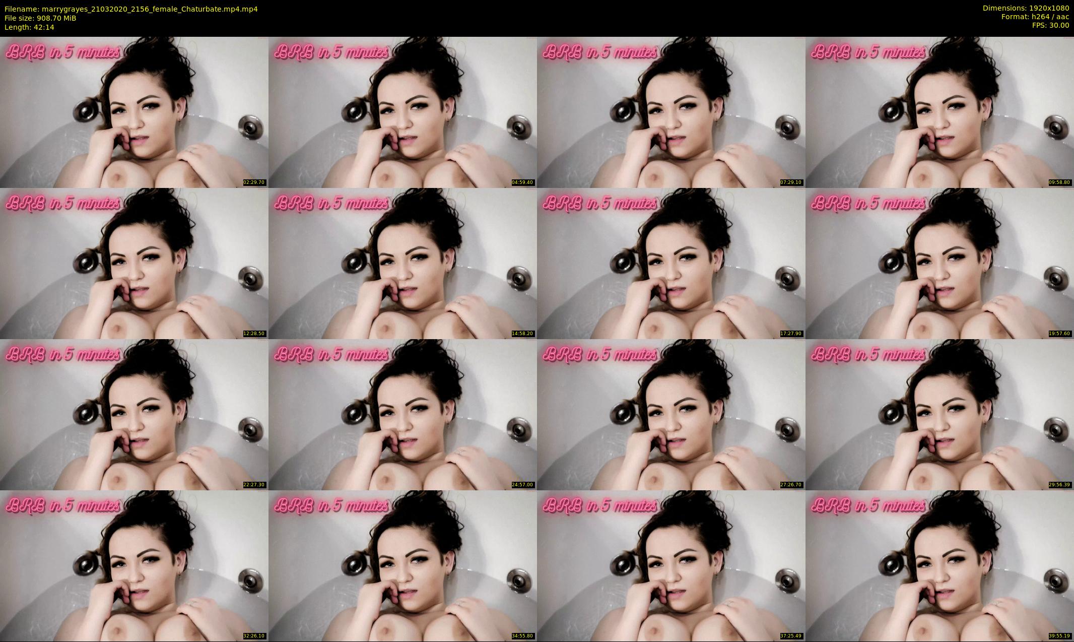 marrygrayes — 43 minute Chaturbate female cam show recording, 1080p, Mar 21, 2020