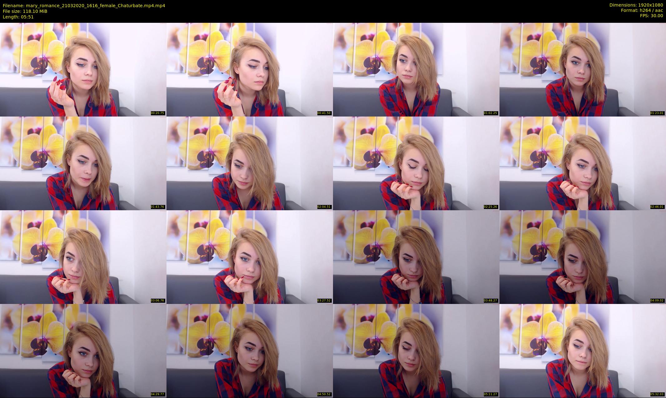 mary_romance — 6 minute Chaturbate female cam show recording, 1080p, Mar 21, 2020