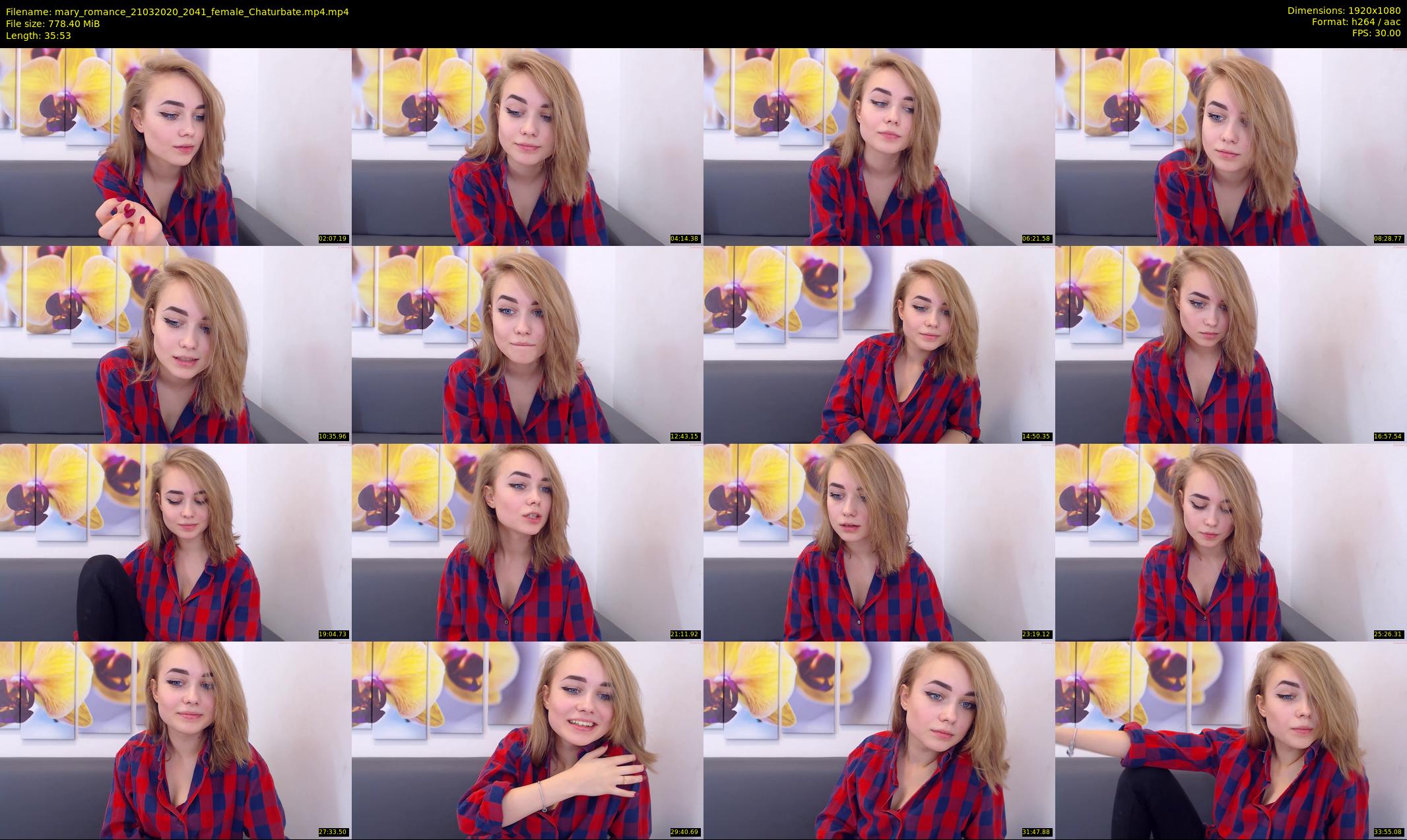 mary_romance — 36 minute Chaturbate female cam show recording, 1080p, Mar 21, 2020