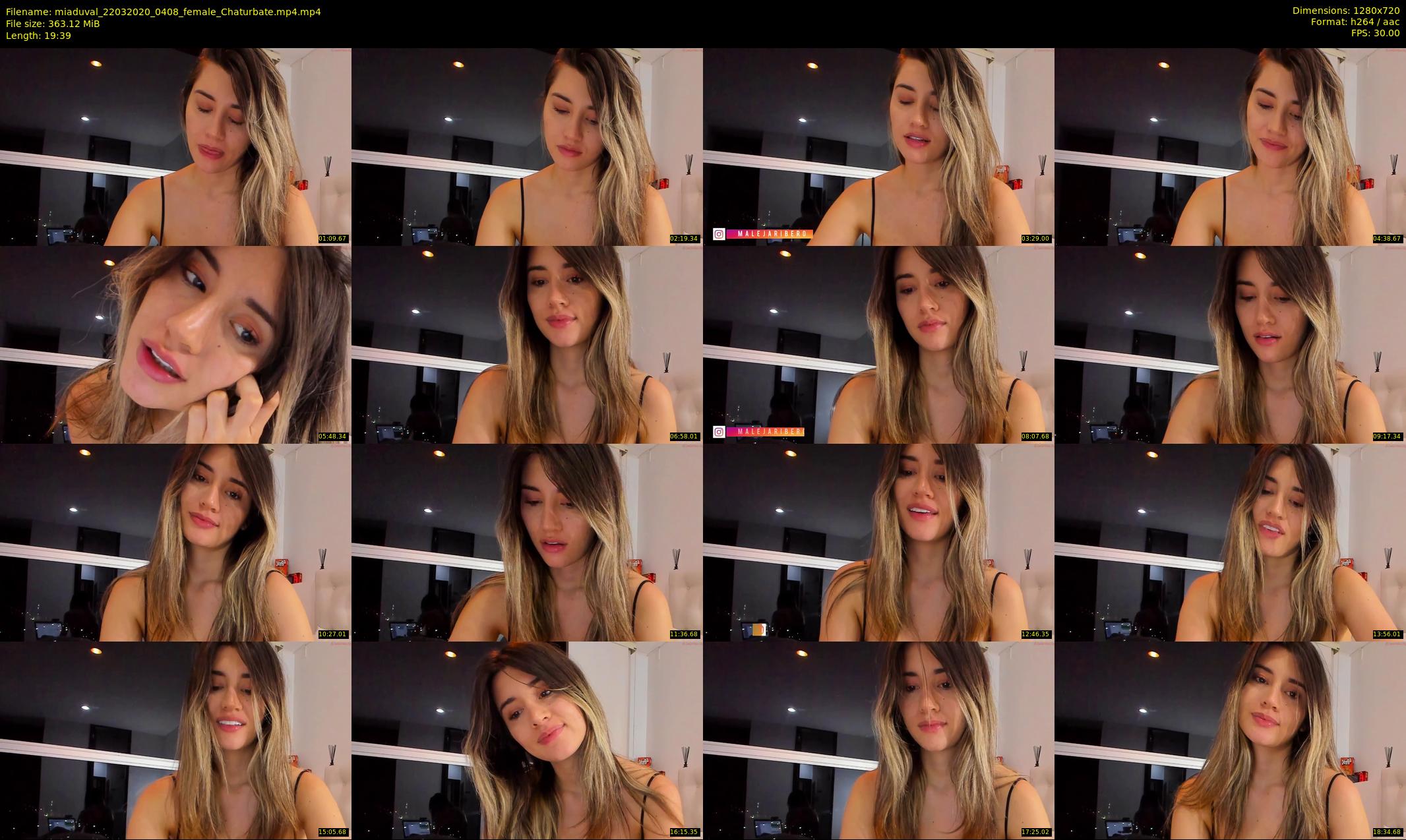 miaduval — 20 minute Chaturbate female cam show recording, 720p, Mar 22, 2020