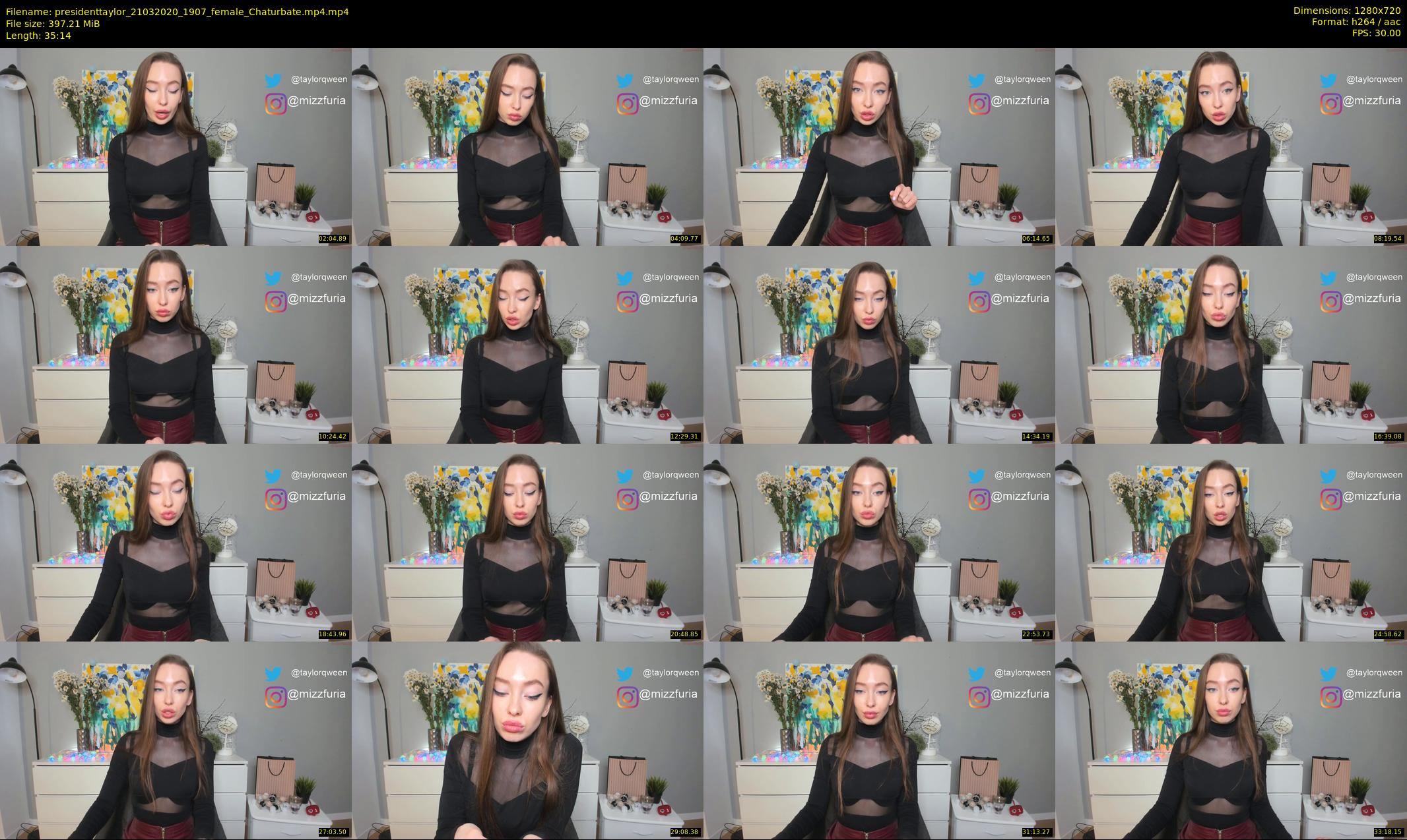 presidenttaylor — 36 minute Chaturbate female cam show recording, 720p, Mar 21, 2020