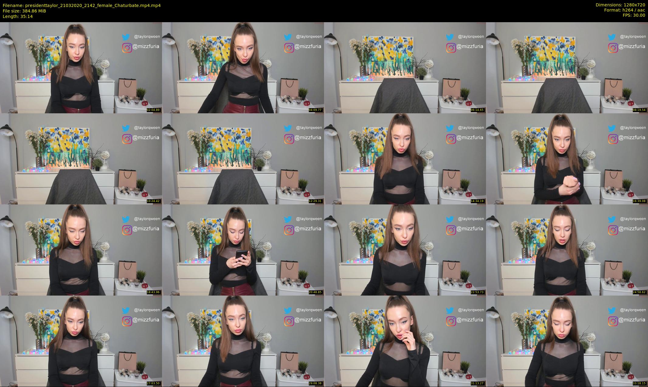 presidenttaylor — 36 minute Chaturbate female cam show recording, 720p, Mar 21, 2020