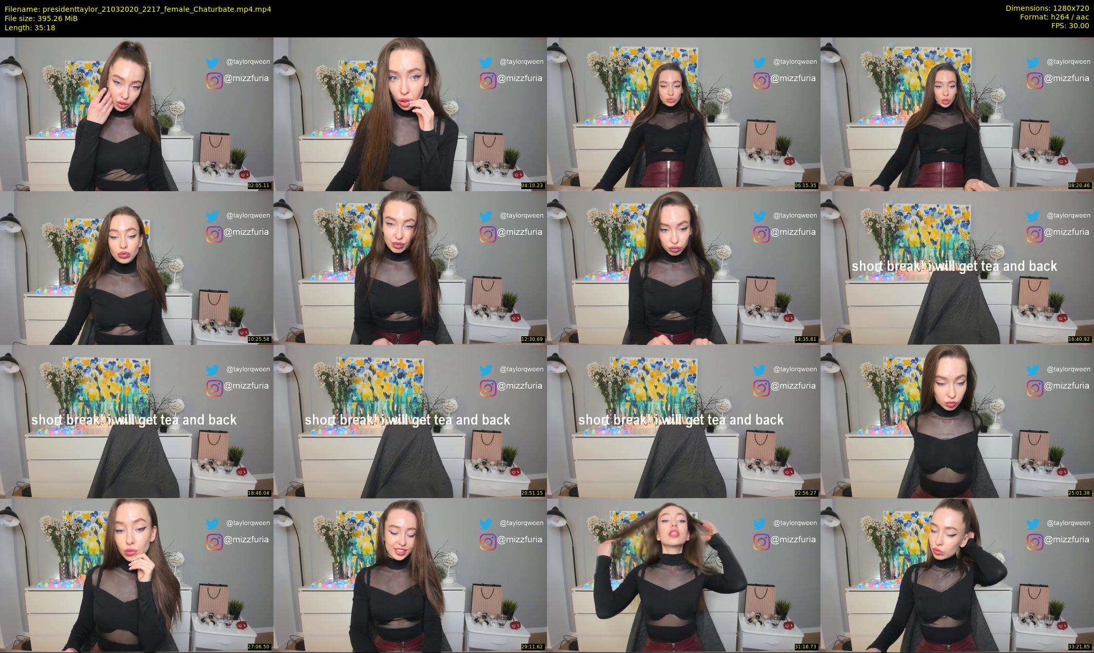 presidenttaylor — 36 minute Chaturbate female cam show recording, 720p, Mar 21, 2020