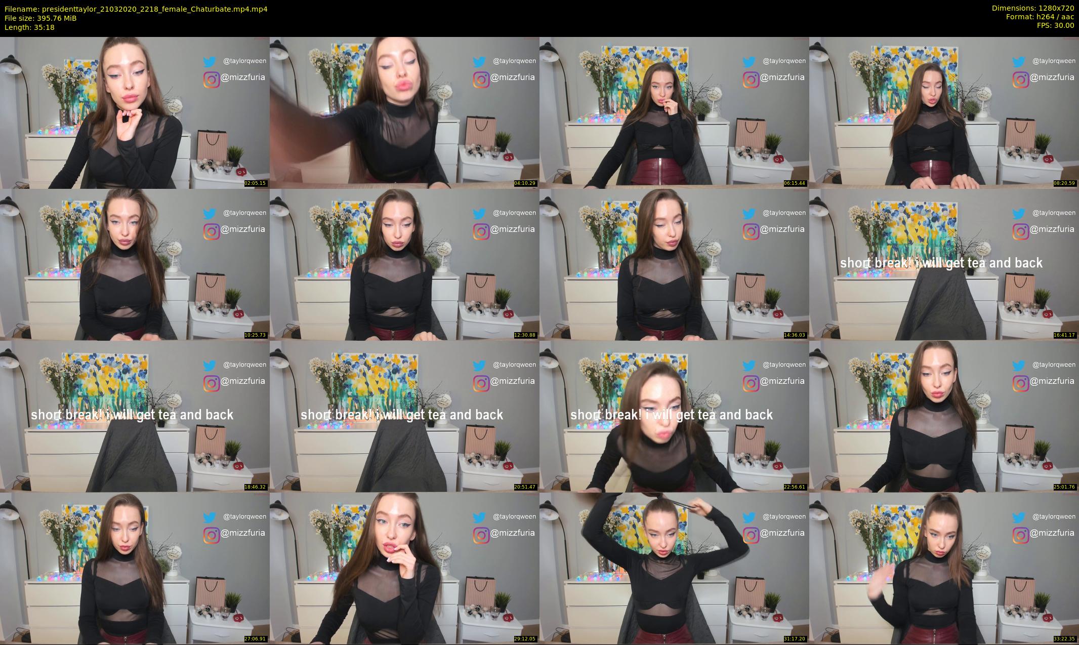 presidenttaylor — 36 minute Chaturbate female cam show recording, 720p, Mar 21, 2020