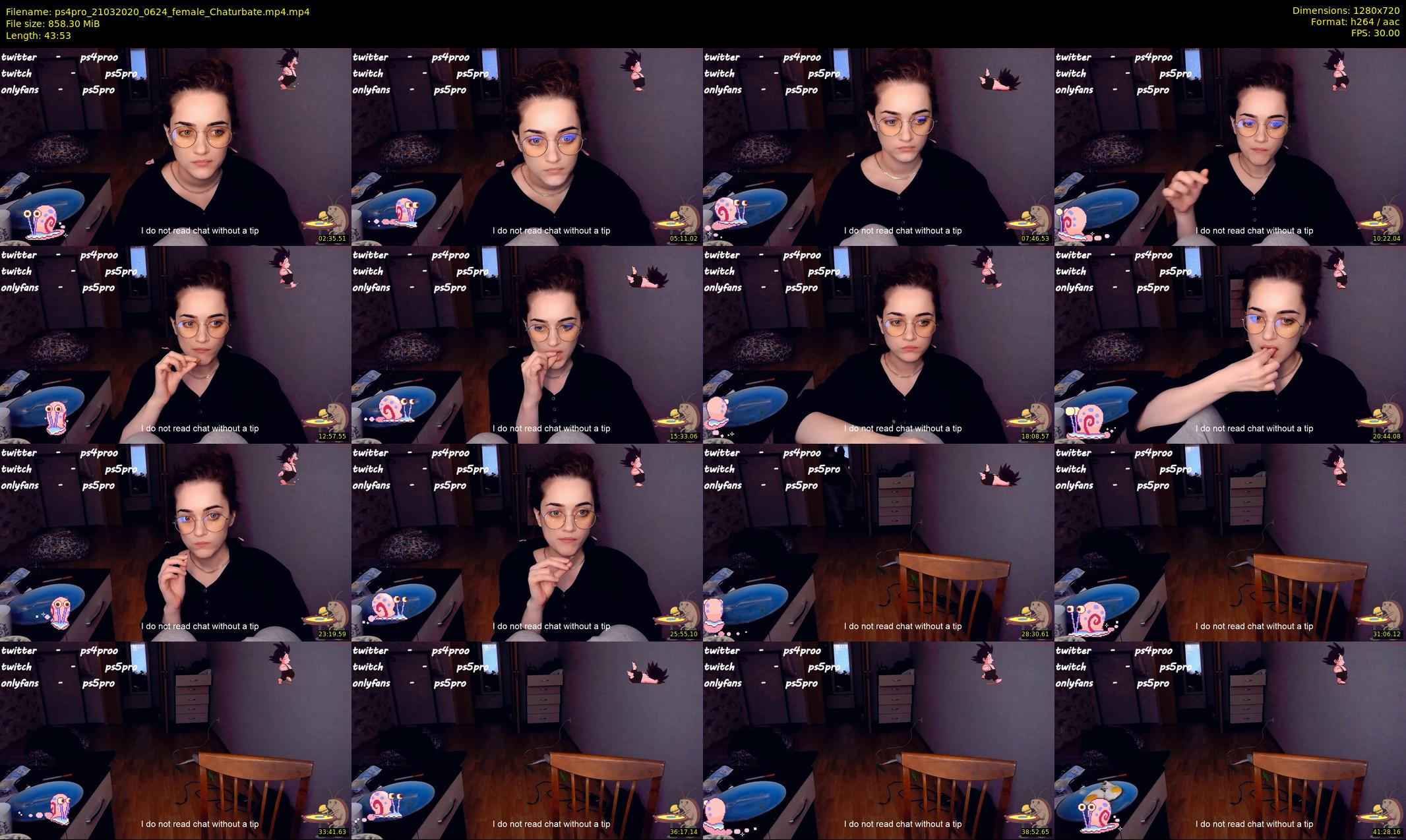 ps4pro — 44 minute Chaturbate female cam show recording, 720p, Mar 21, 2020