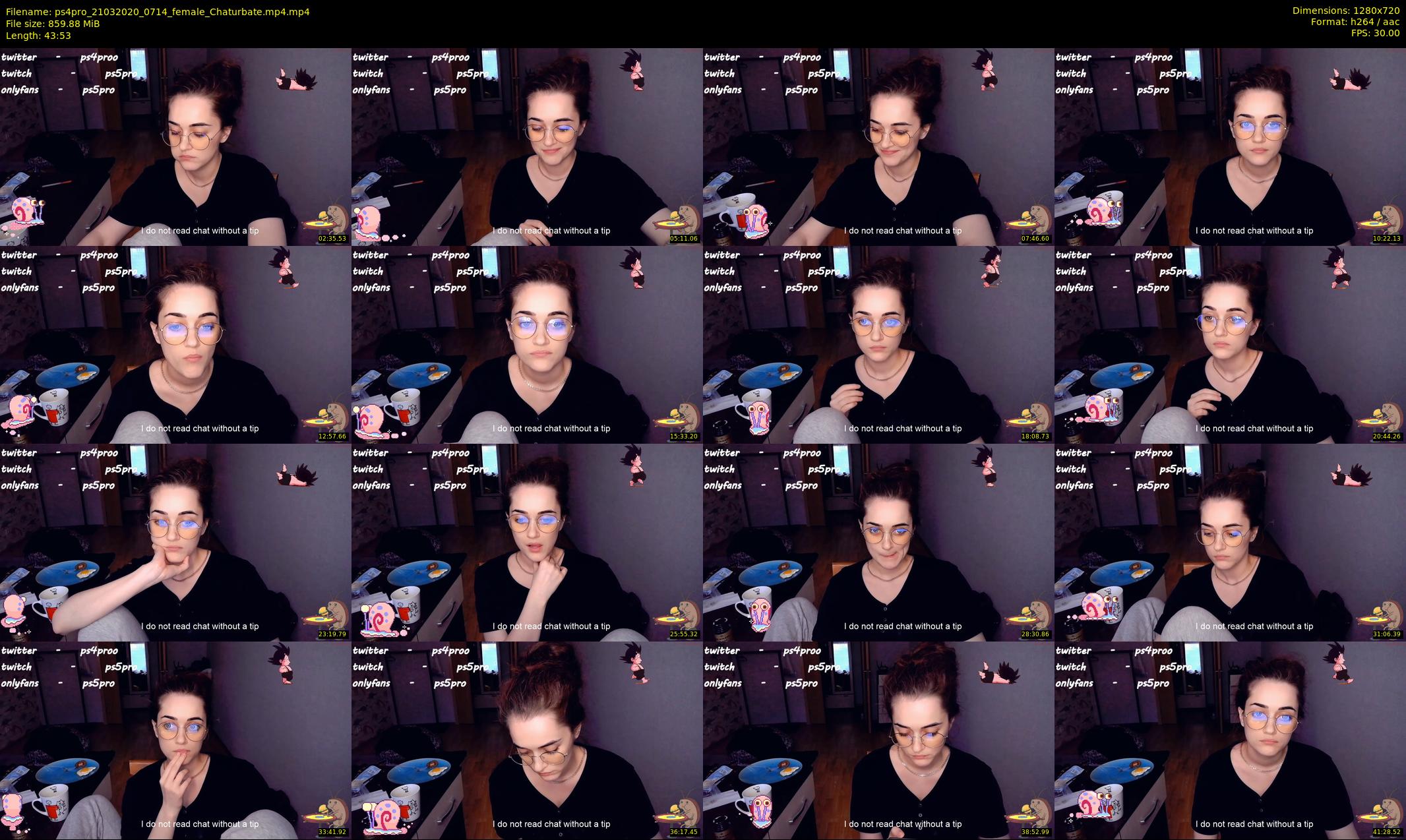 ps4pro — 44 minute Chaturbate female cam show recording, 720p, Mar 21, 2020